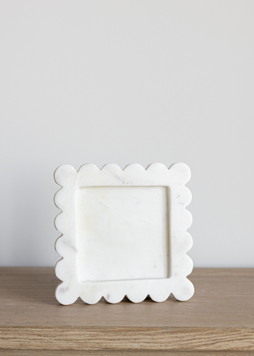 White Marble Scalloped Tray