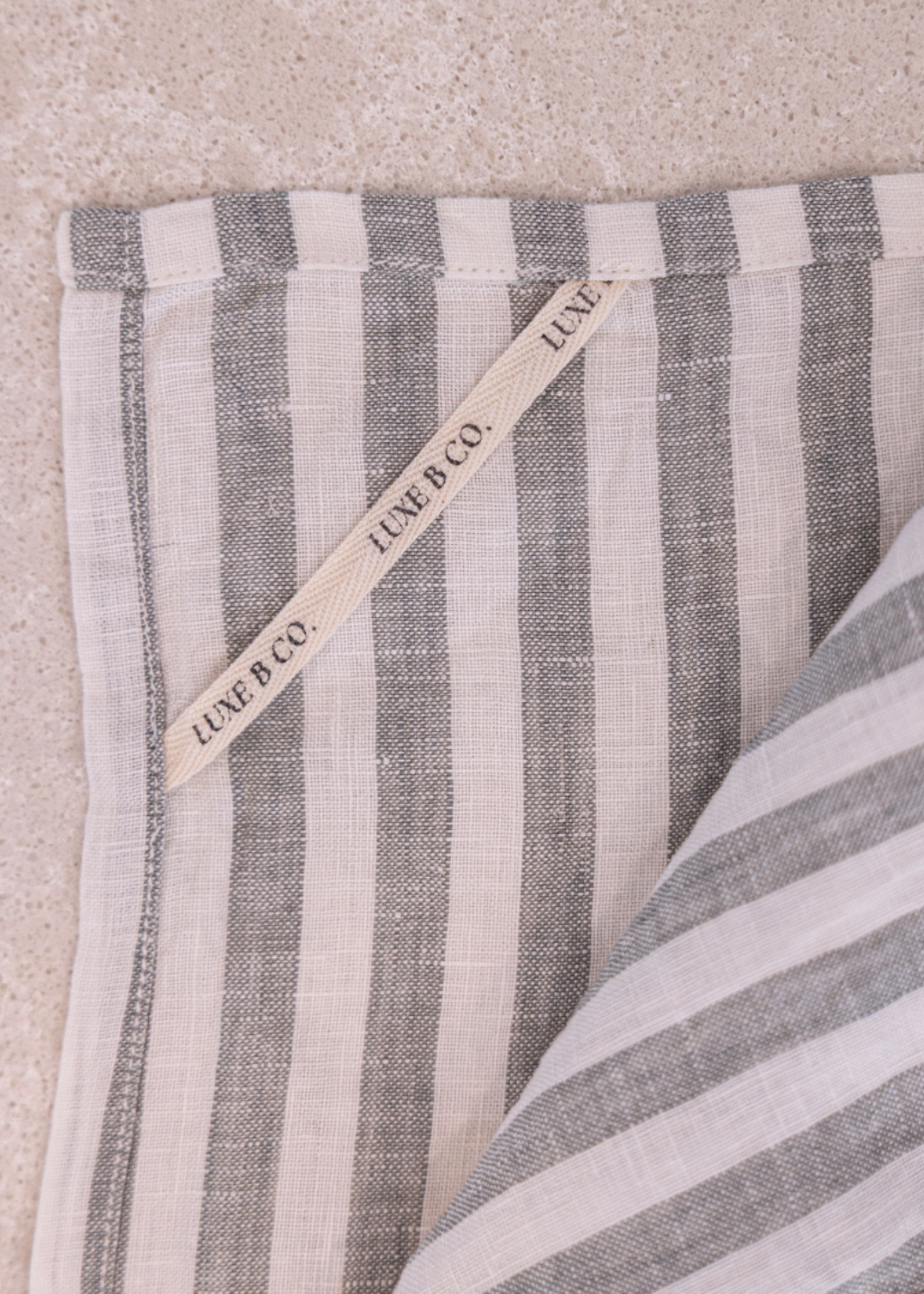 Linen Ruffle Dish Towel | Soft Green