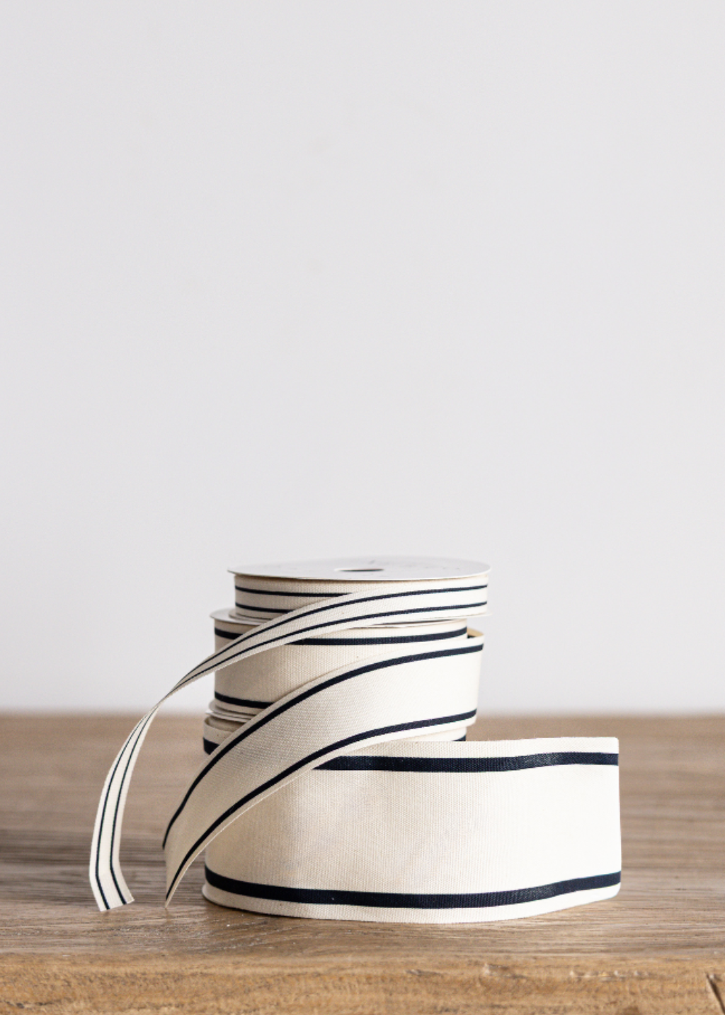 Black Stripe Woven Ribbon