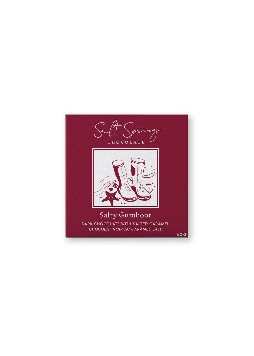 Salty Gumboot Dark Chocolate Caramel Bar