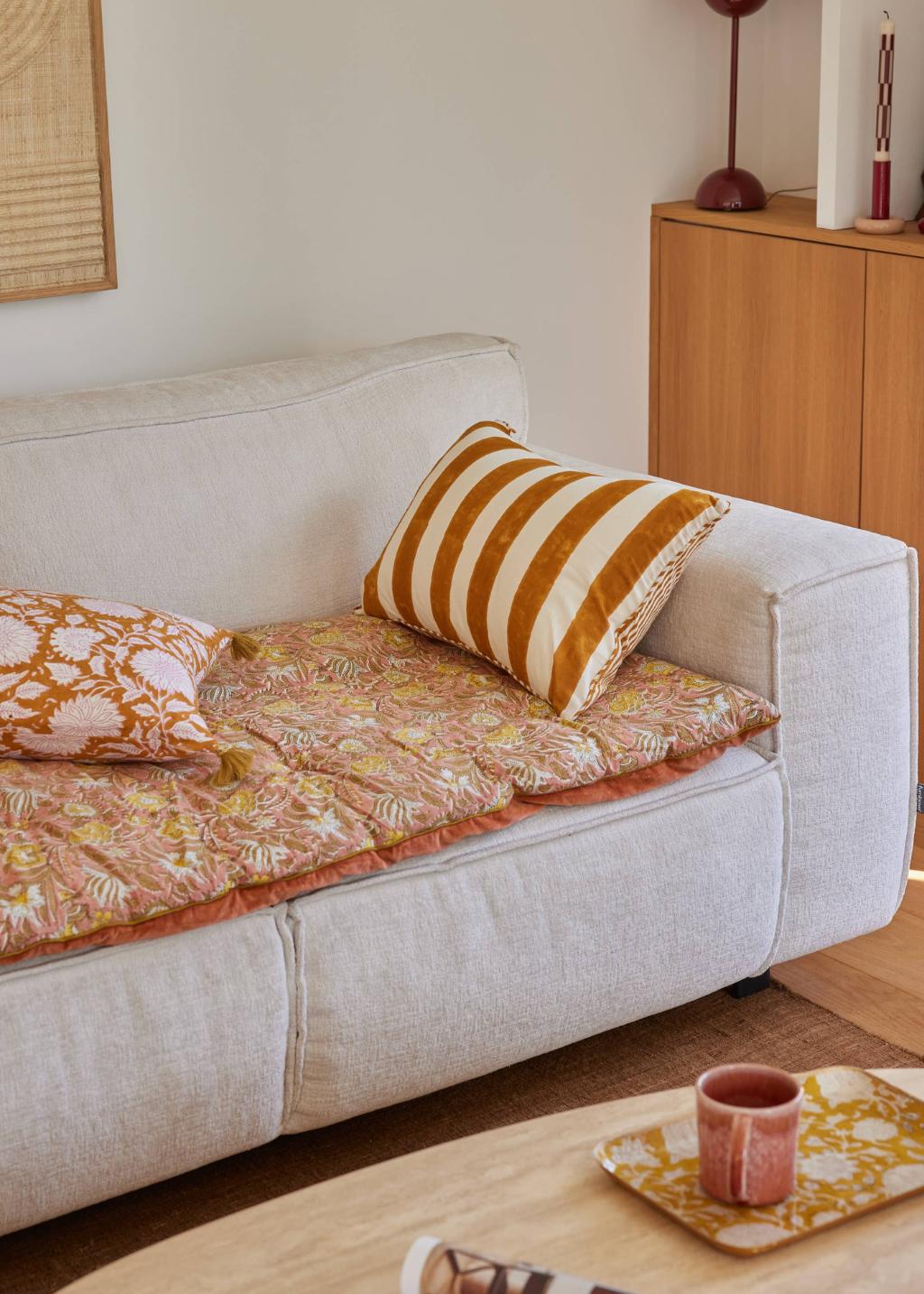 Sofa Cover | Nerhu Rose