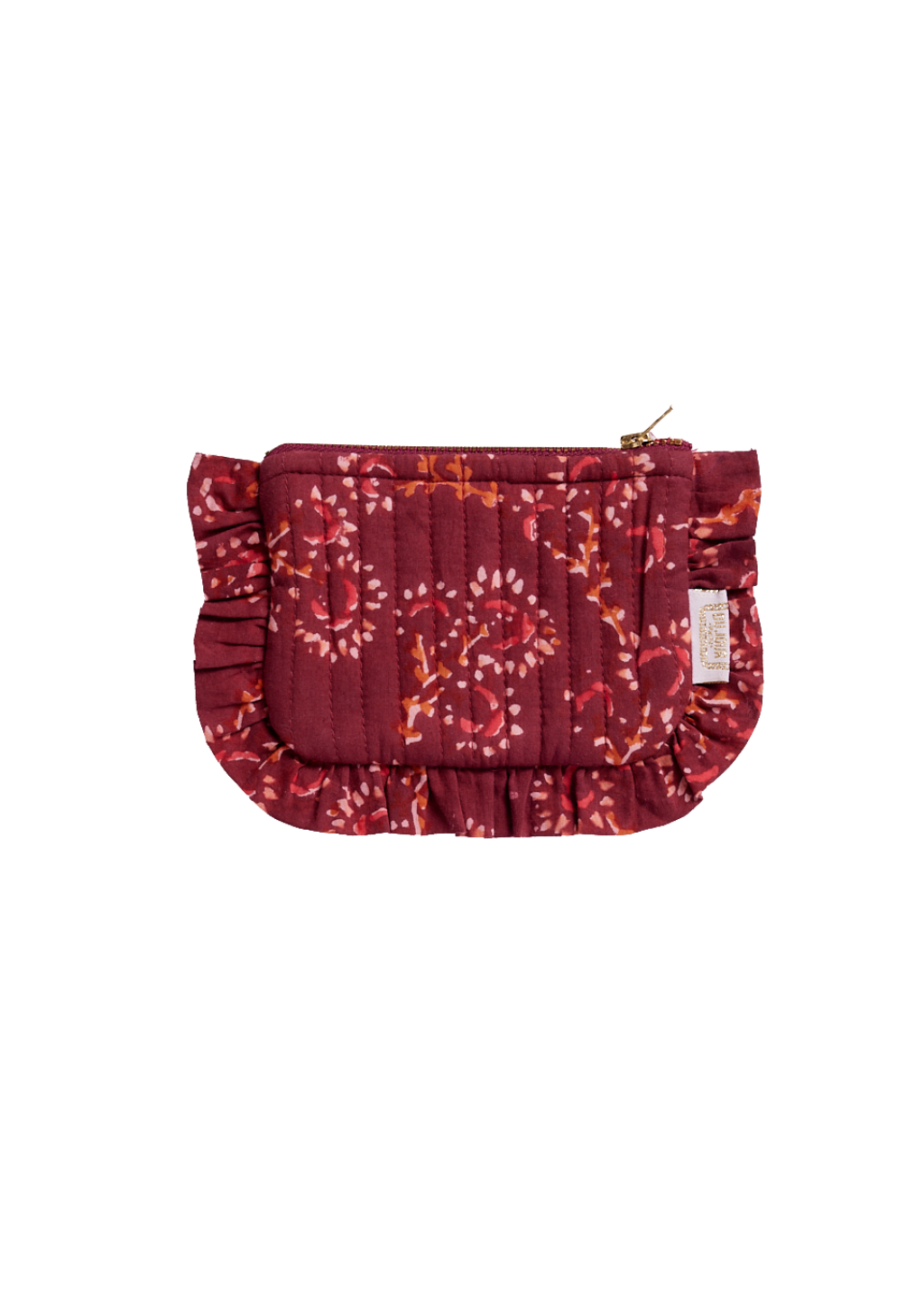 Small ruffled pouch | Osaka Garnet