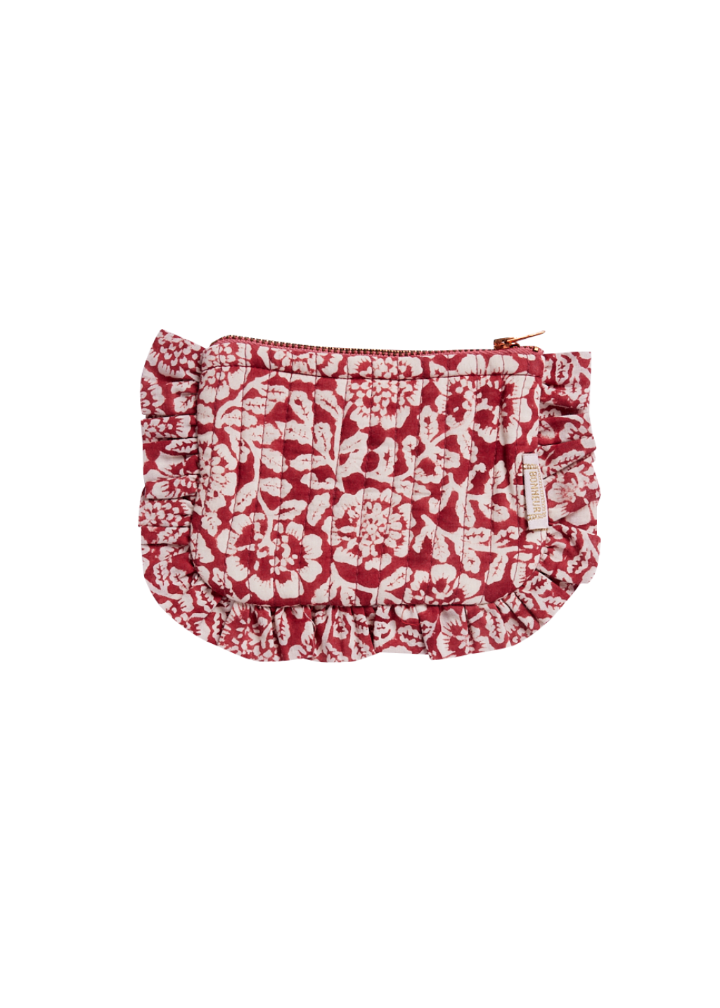 Small ruffled pouch | Kamala Garnet