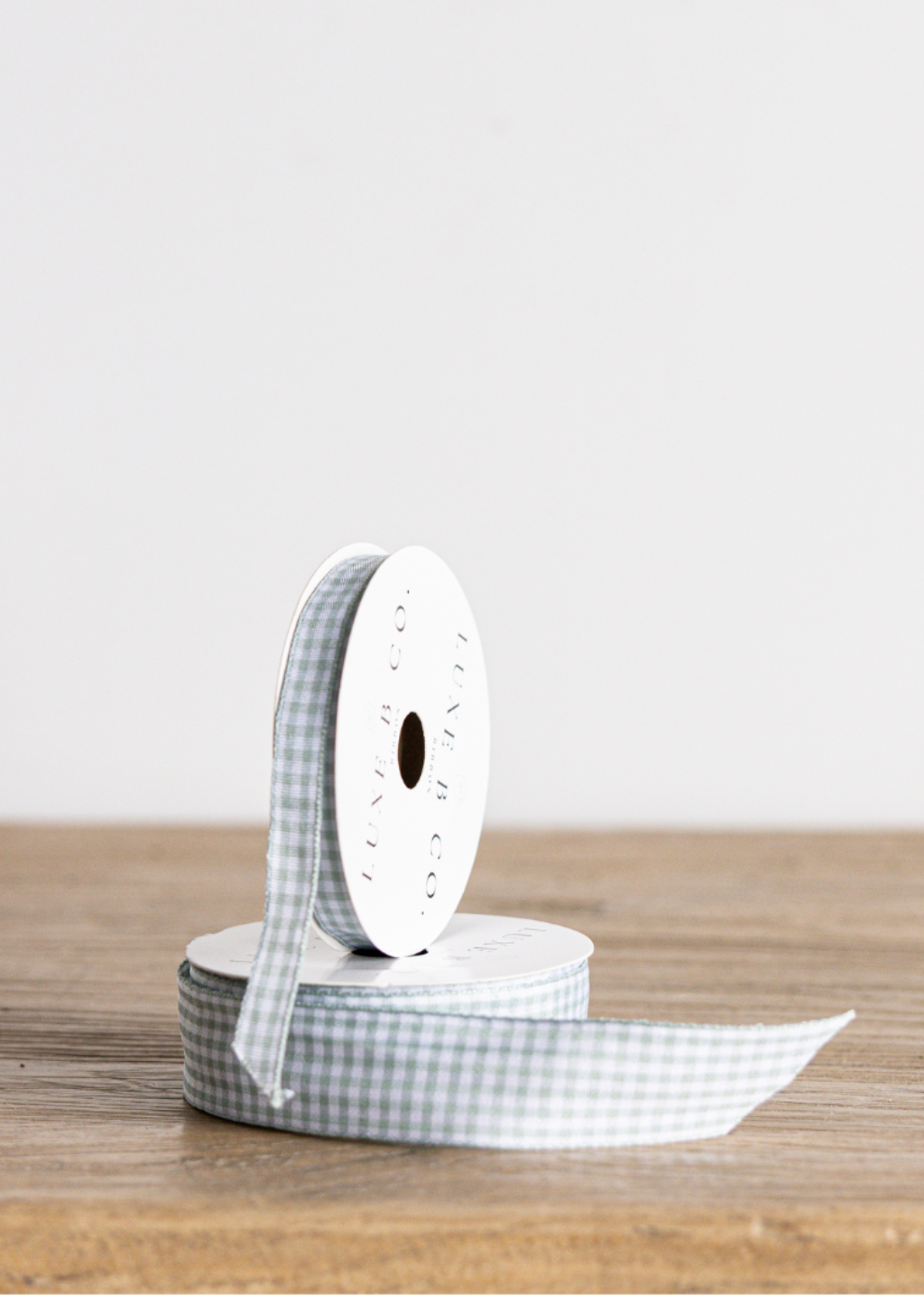 Gingham Seafoam Blue Ribbon