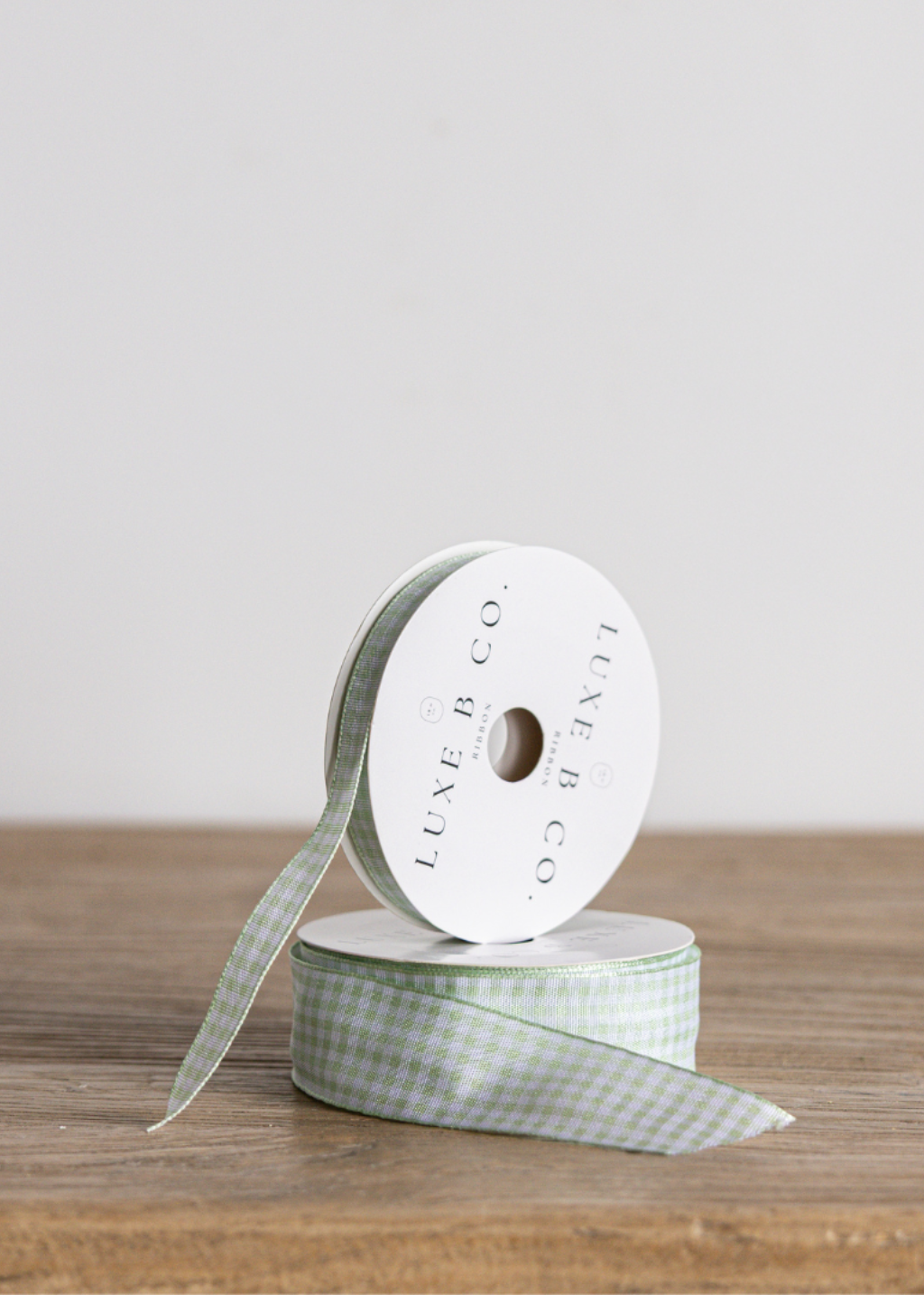 Gingham Spring Green Ribbon
