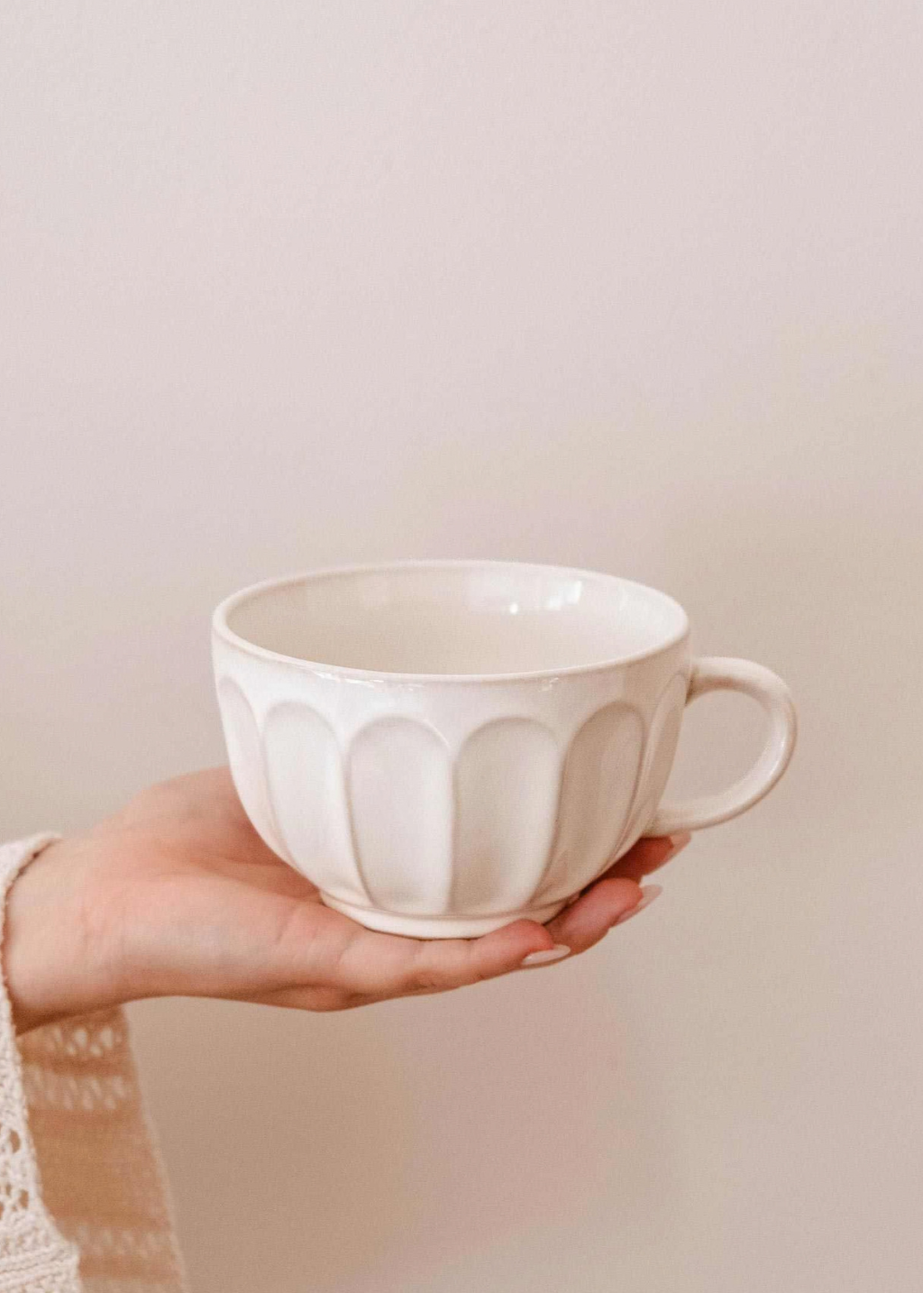 The Large Fluted Ceramic Mug