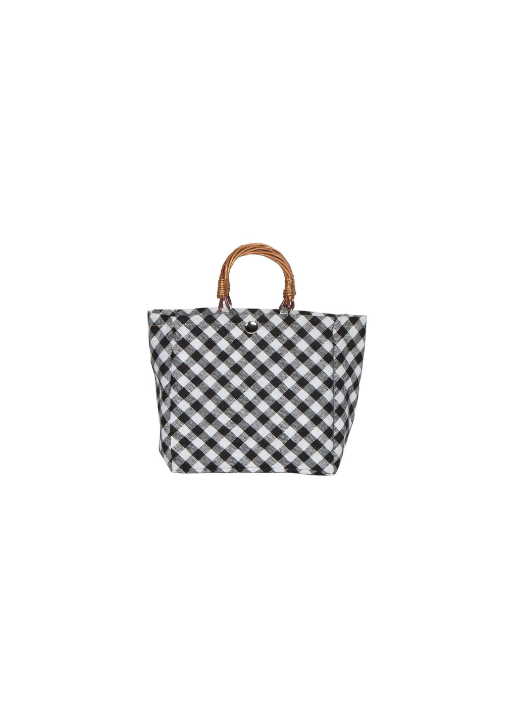Fabric Bag with Willow Handles | Black