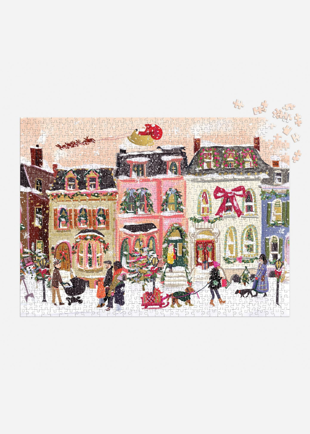 Snowfall on Main Street 1000 Piece Foil Puzzle