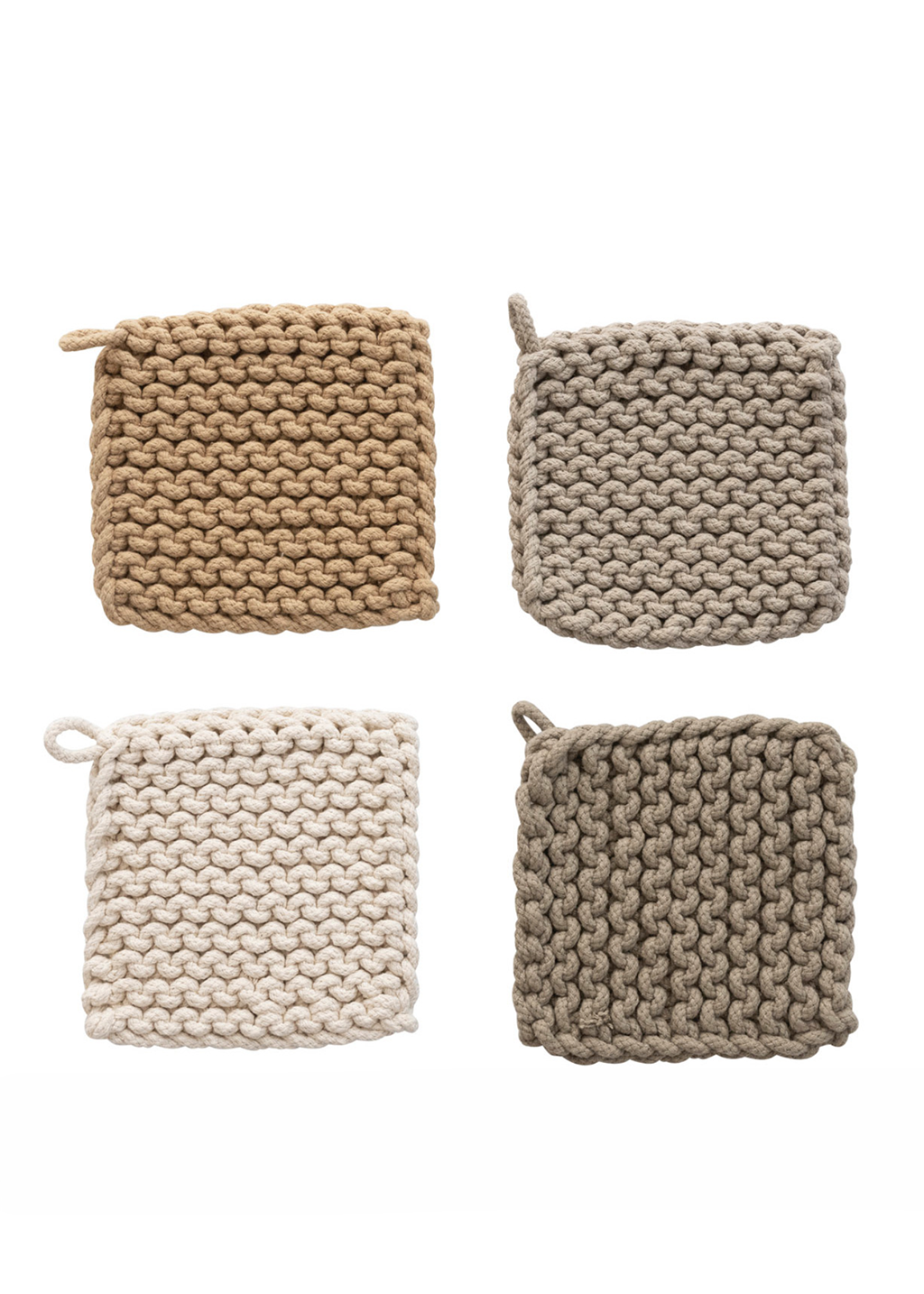 8" Sq Crochet Pot Holder | Backyard Farmer