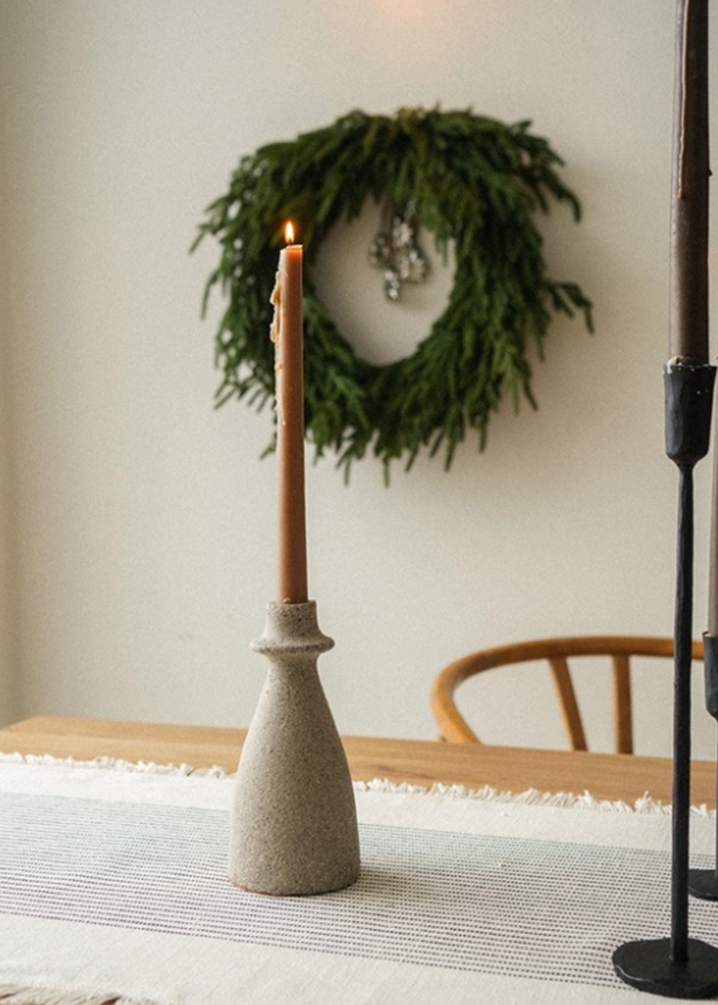 Arta Terracotta Candle Holder | L