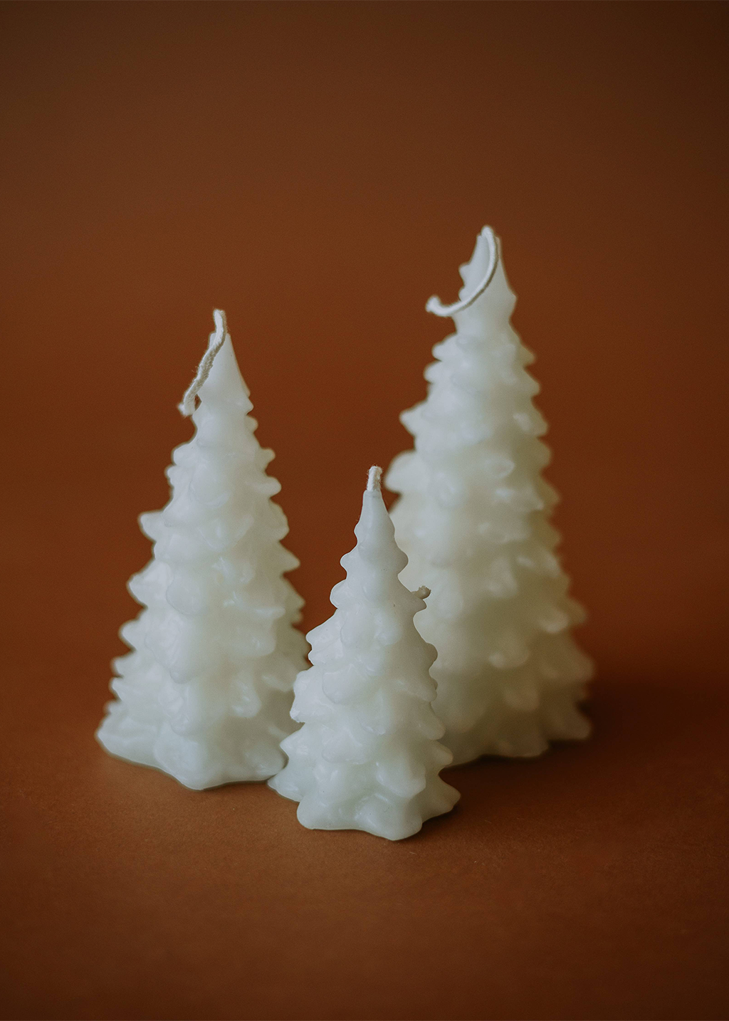 Beeswax Christmas Tree Candle | White