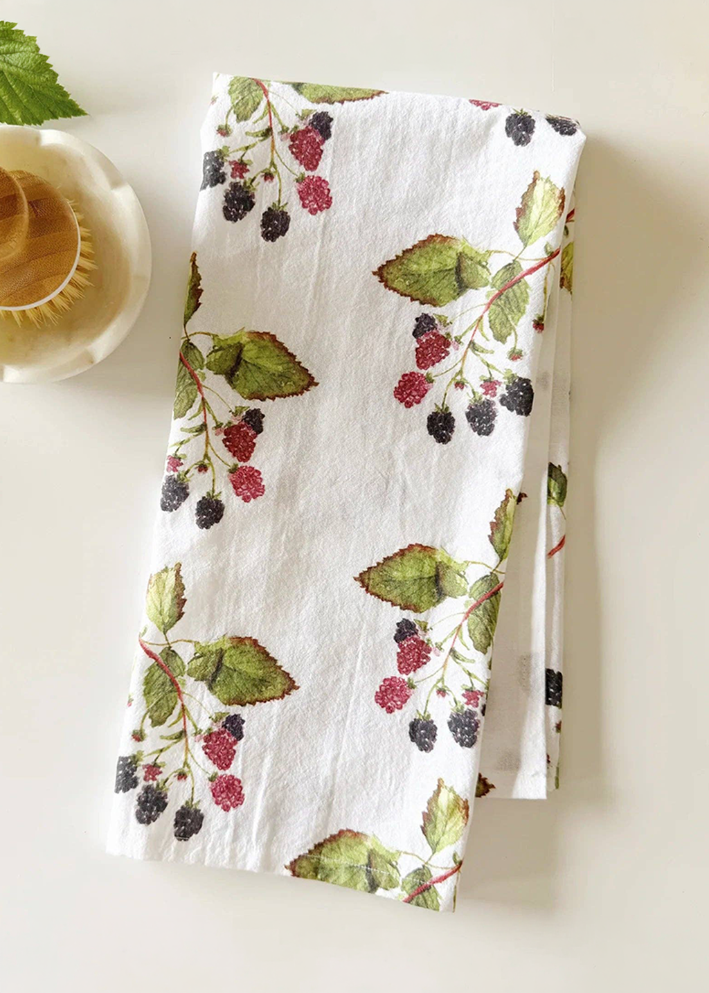 Blackberry cotton flour sack tea towel