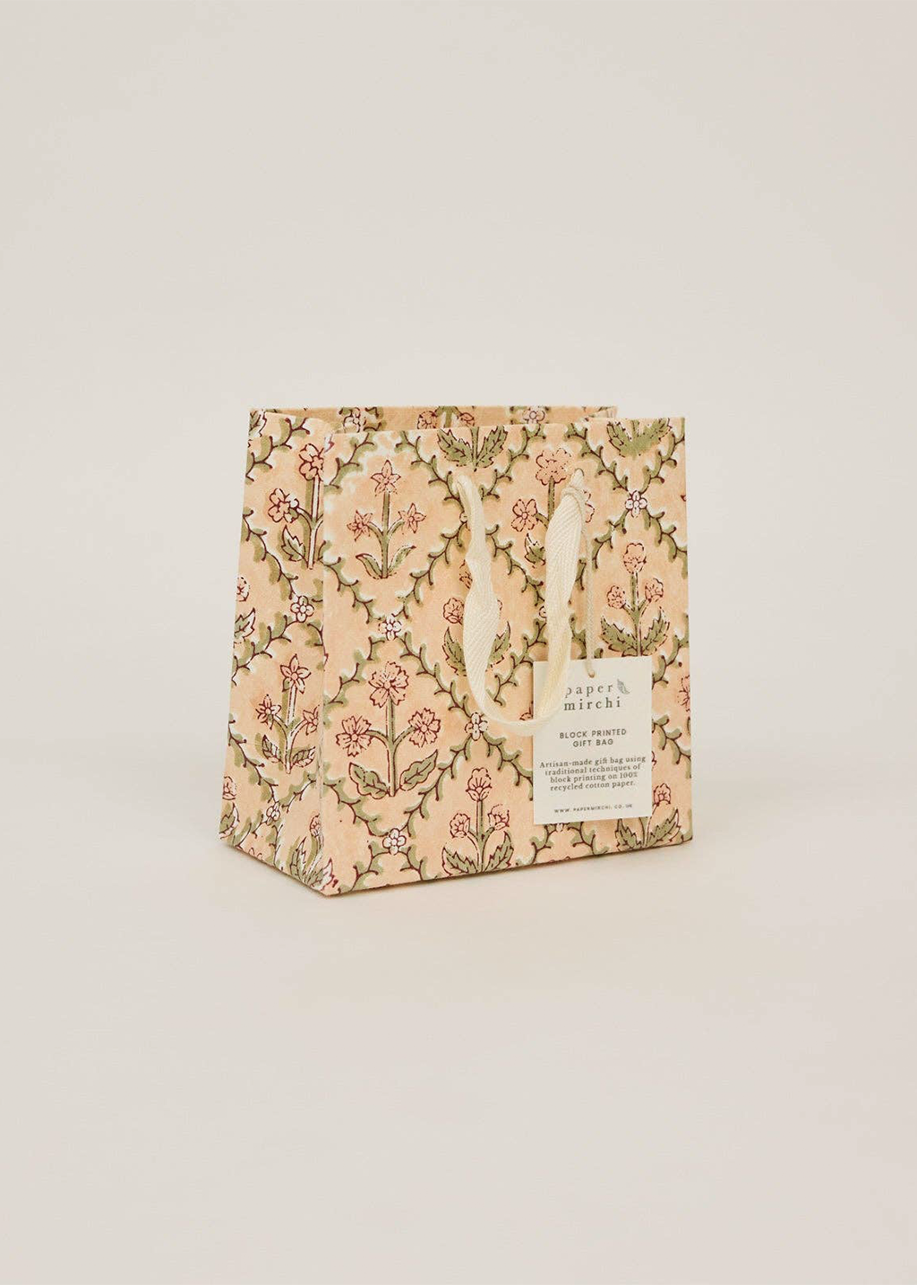 Block Print Gift Bag | Terracotta (S)