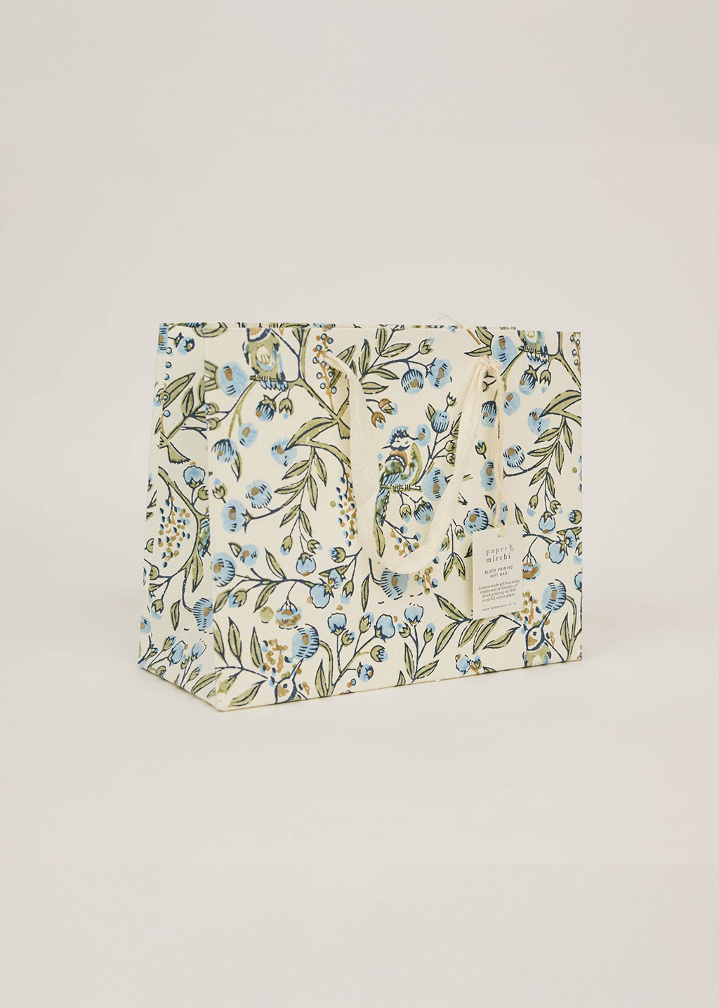 Block Print Gift Bag | Blue Stone Refresh (M)