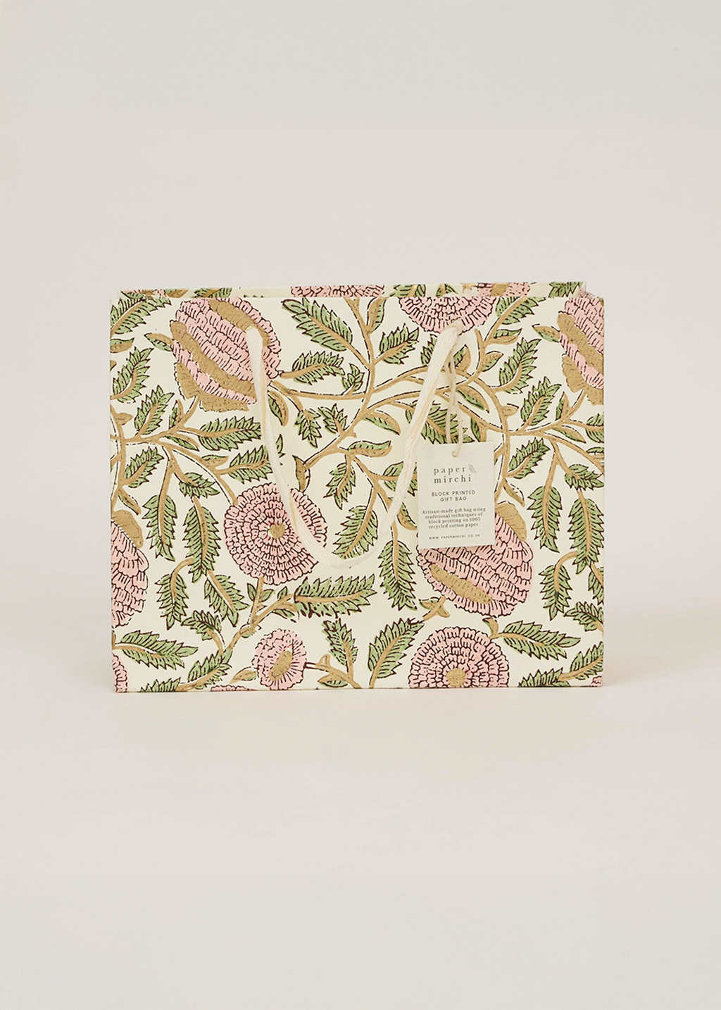 Block Print Gift Bag | Blush Refresh (M)
