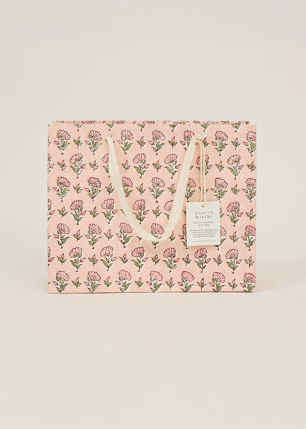 Block Print Gift Bag | Blush Refresh (M)