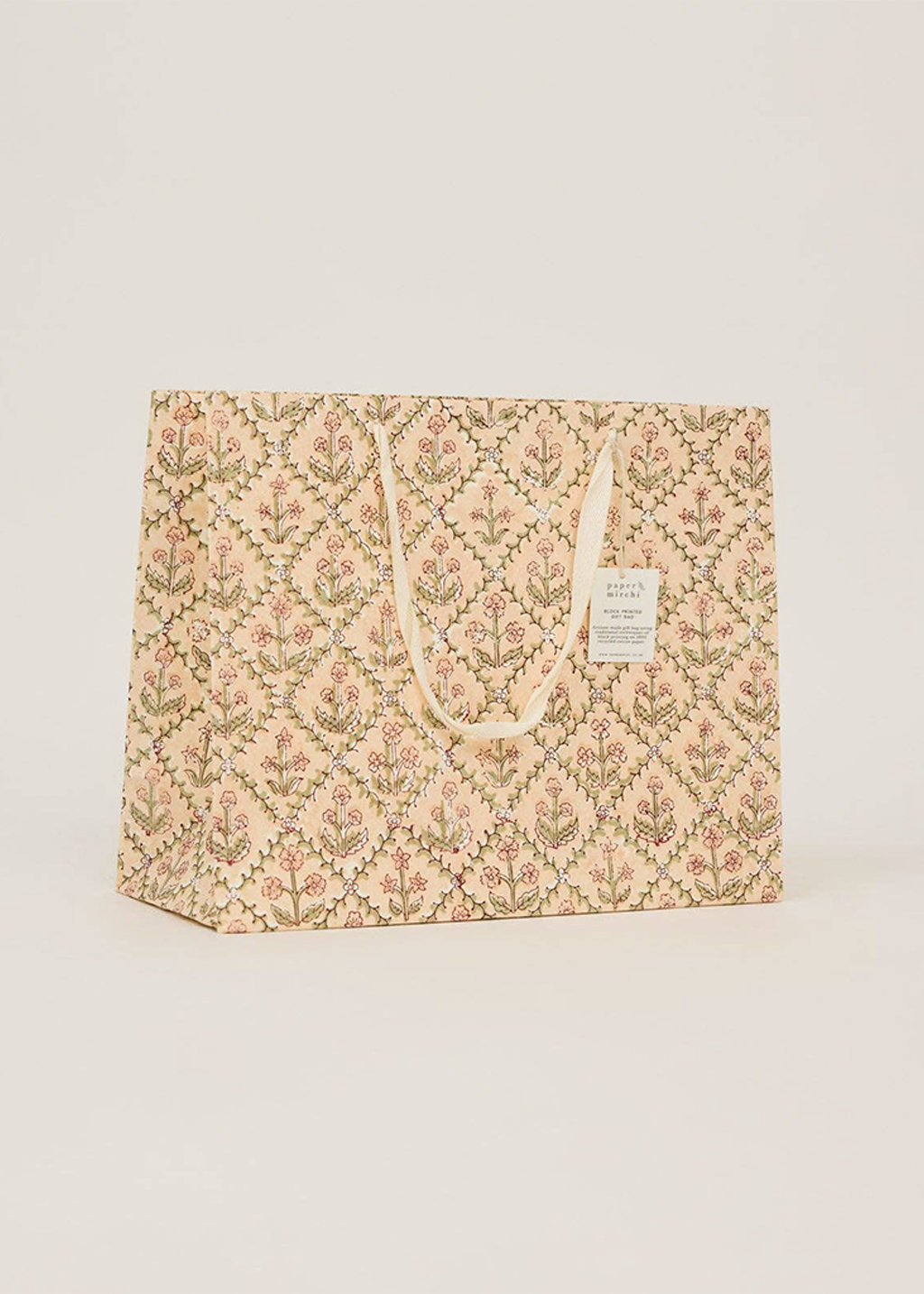 Block Print Gift Bag | Terracotta (L)