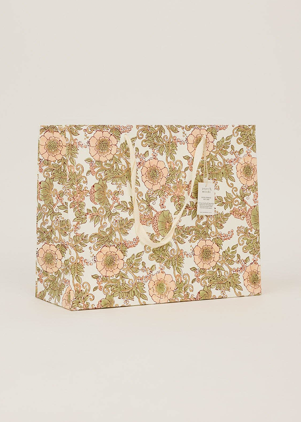 Block Print Gift Bag | Terracotta (L)