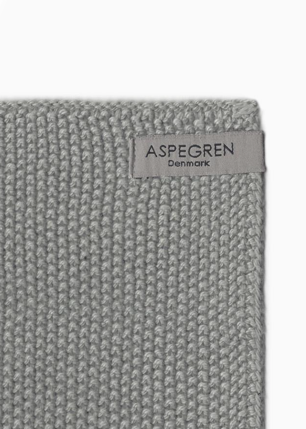 Aspegren Denmark 3242- Knit Dishcloths | Solid Gray 2pc