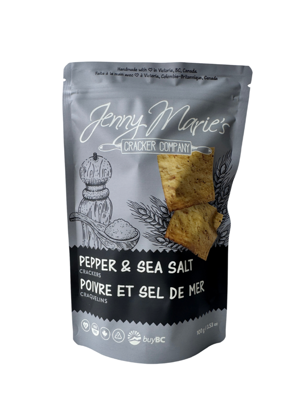 JMCC | Pepper & Sea Salt Gourmet Crackers