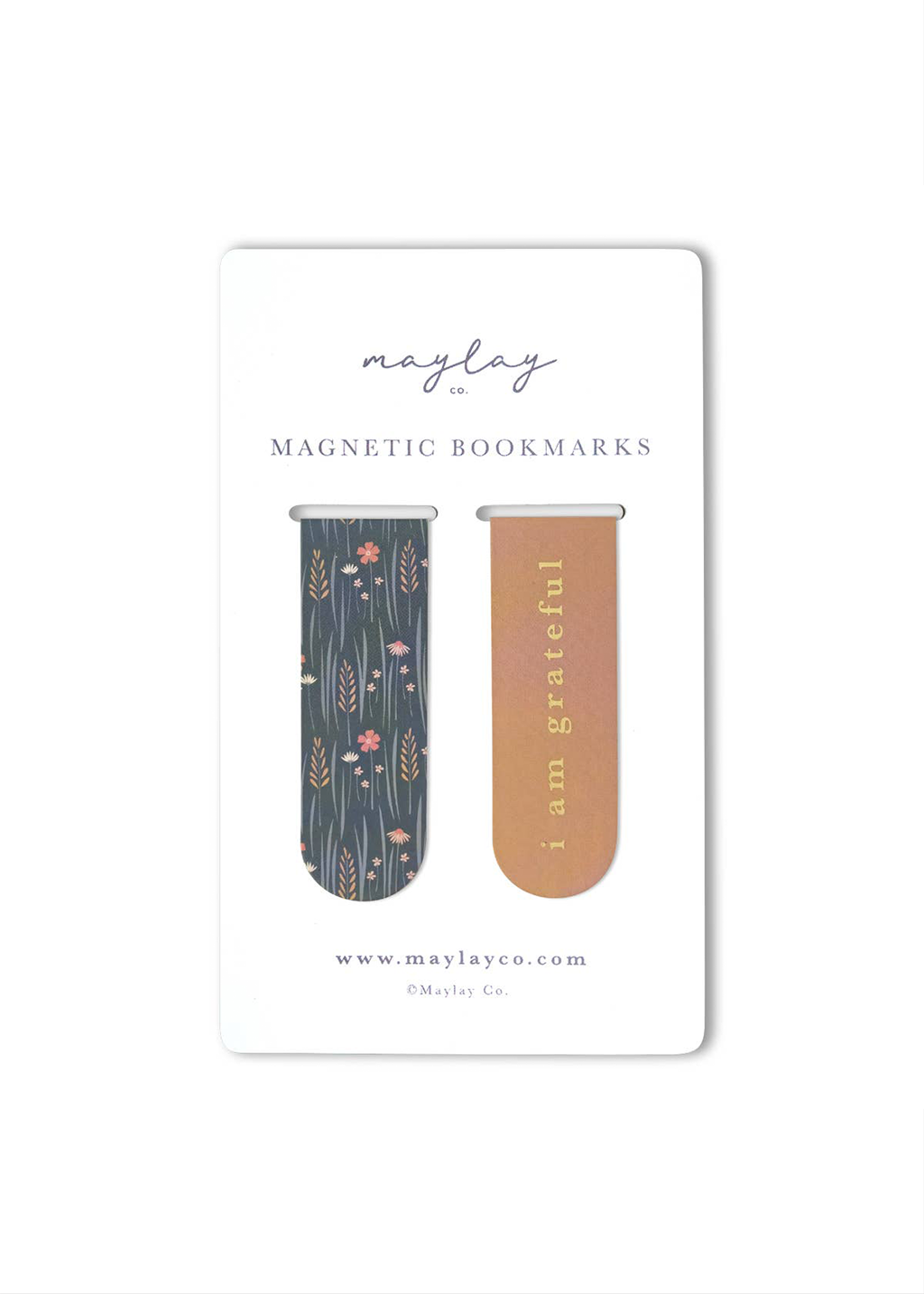 Wildflowers Floral Magnetic Gold Foil Bookmarks