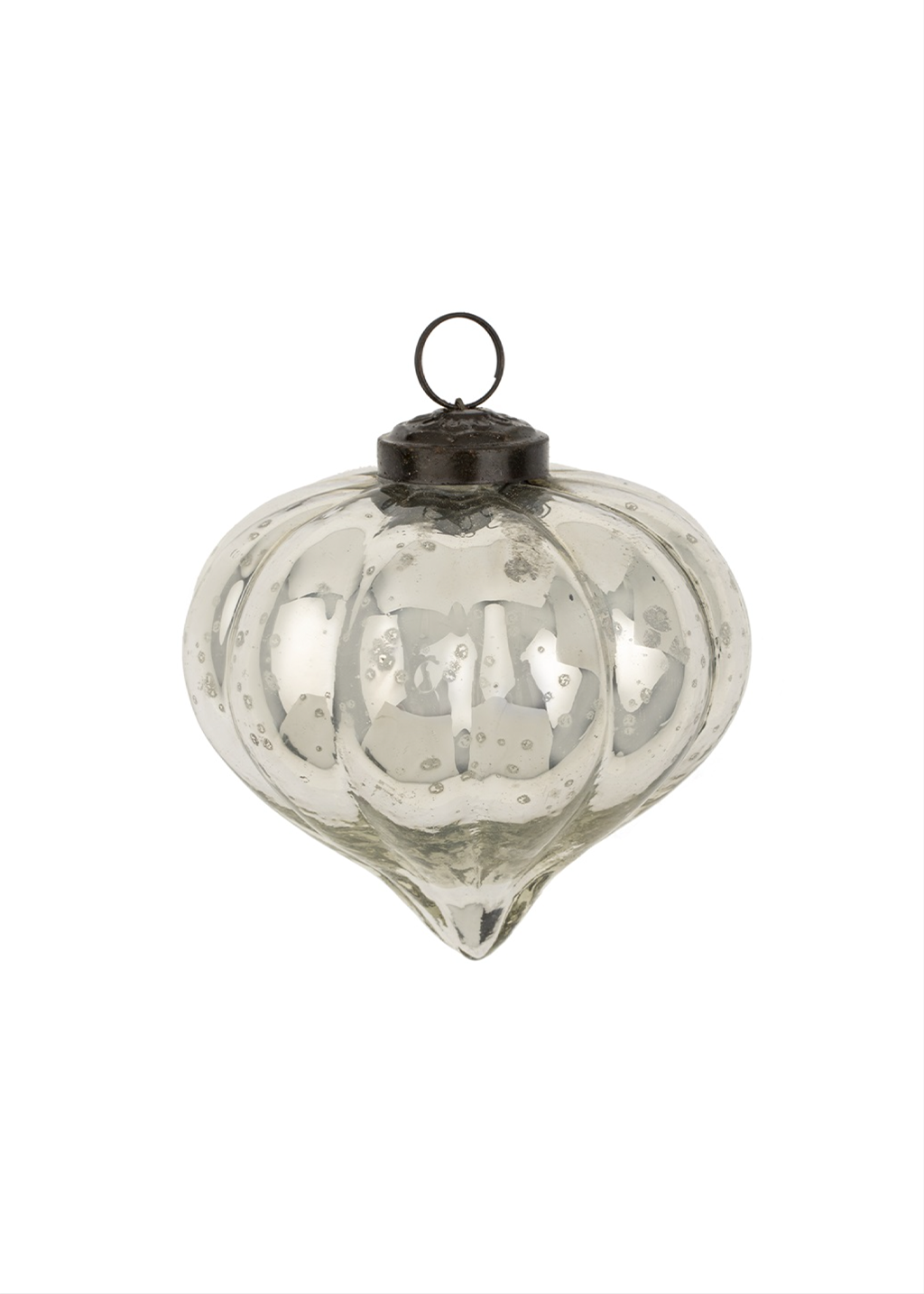 Silverfrost Onion Ornament | Silver