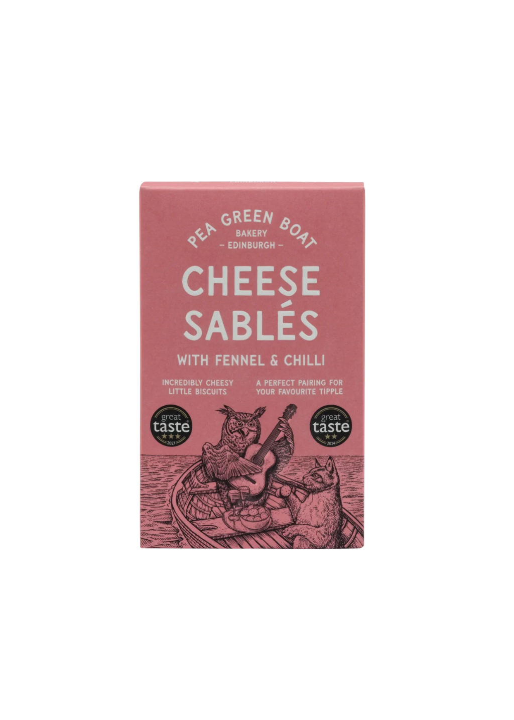 Pea Green Boat Cheese Sablés | Fennel & Chili