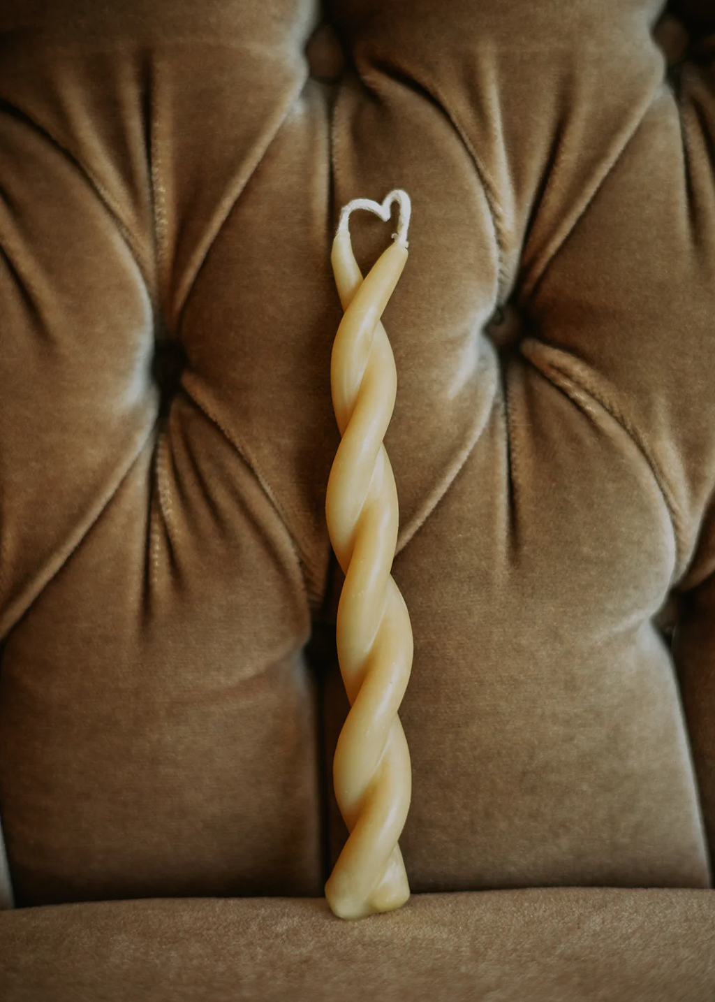 Twin Flame Beeswax Candle