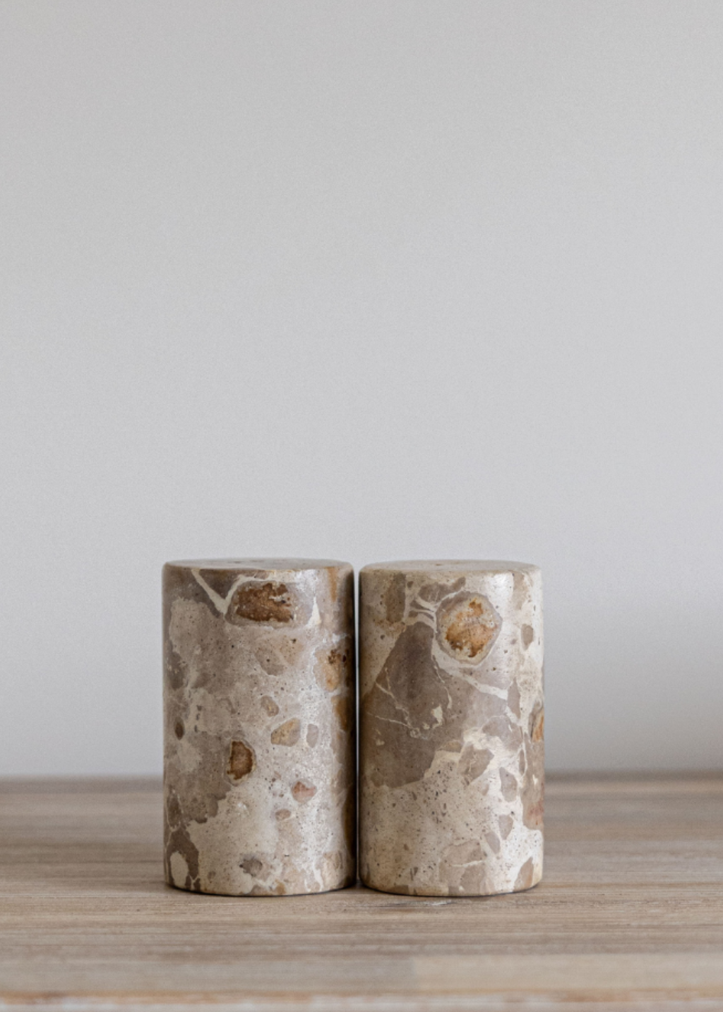 Chocolate Marble Salt & Pepper Shakers