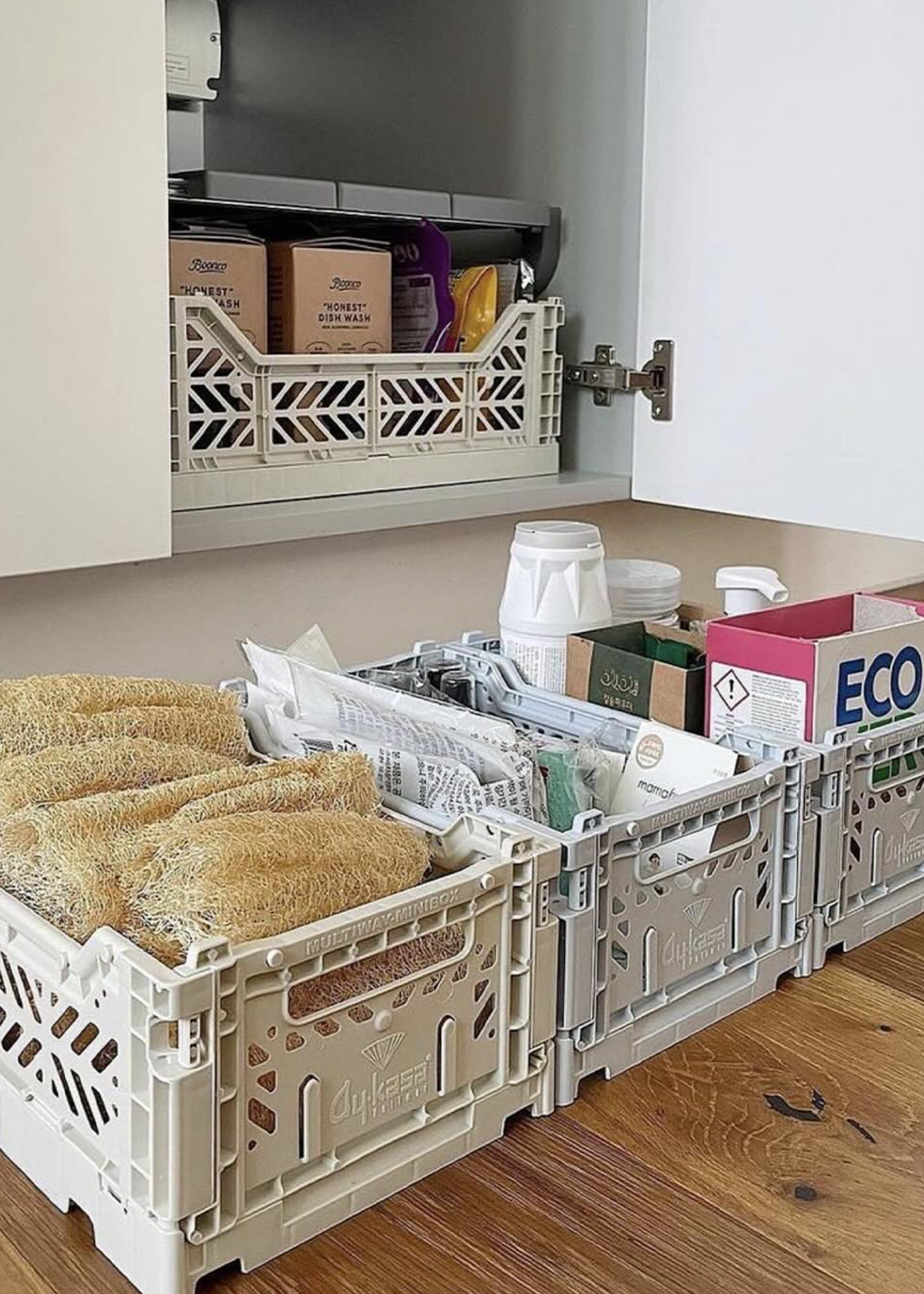 Midi Foldable Crate | Coconut Milk