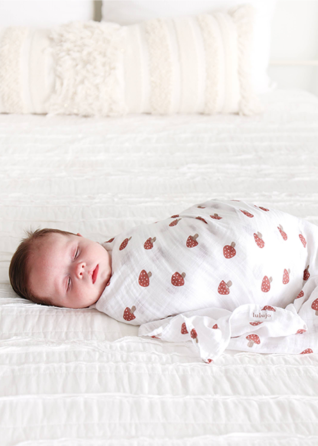 Muslin Cotton Swaddle Blanket | Mushrooms