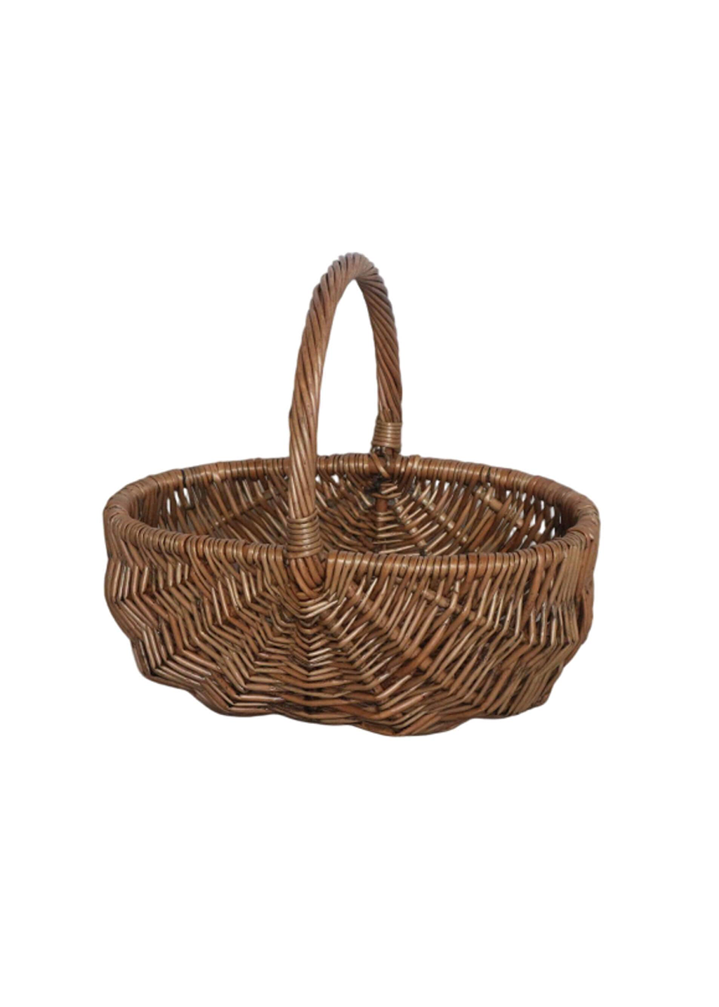 Oval Steamed Willow Basket w Overhandle