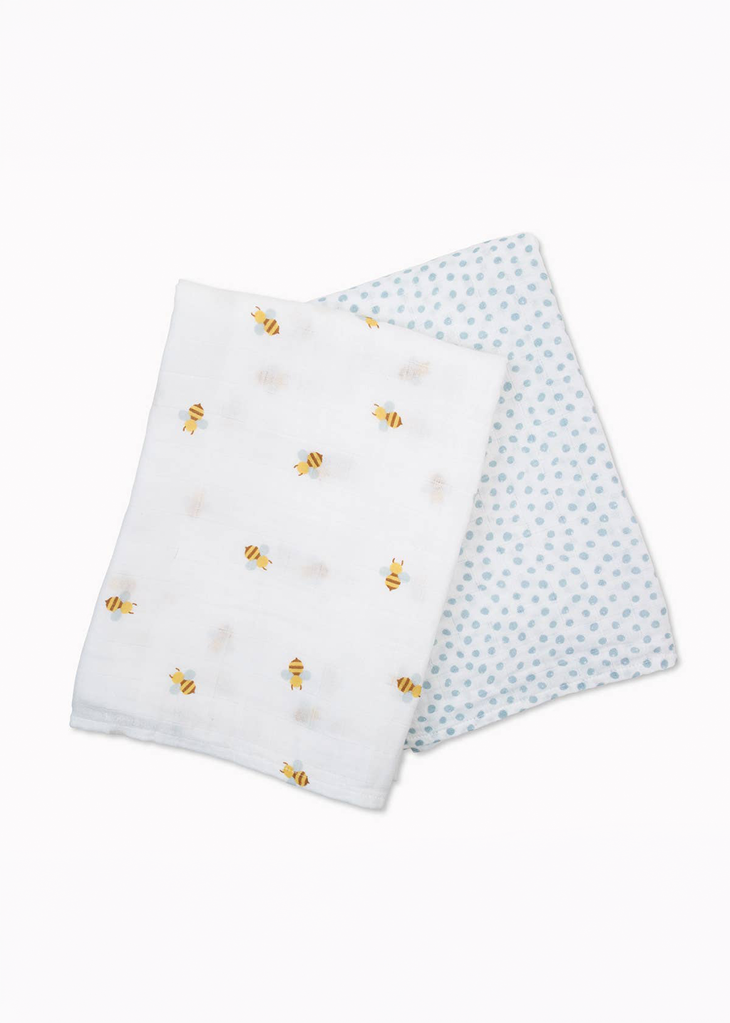 2pk Cotton Swaddle Blankets | Bees & Dots