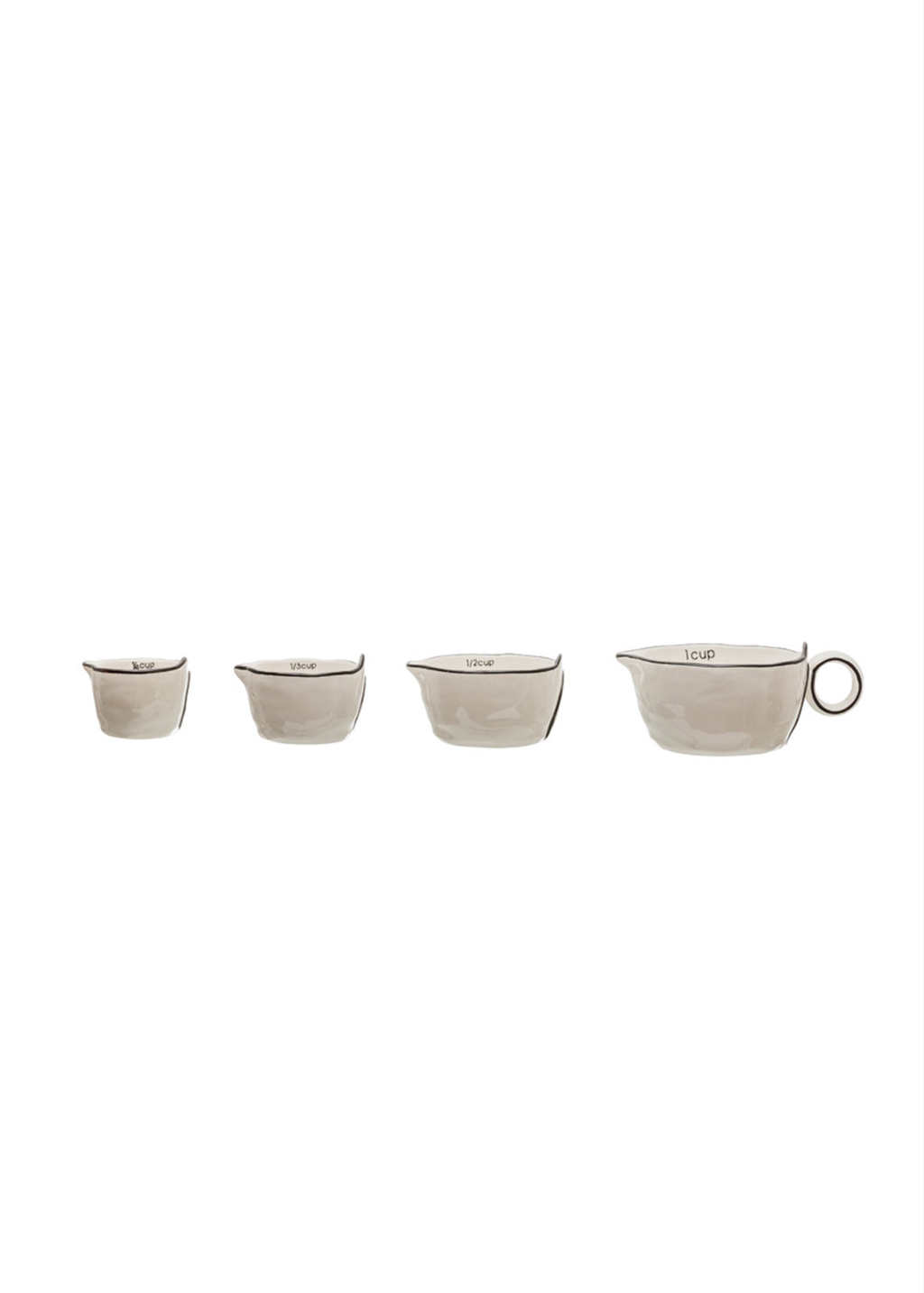 Stoneware Measuring Cups | White & Black