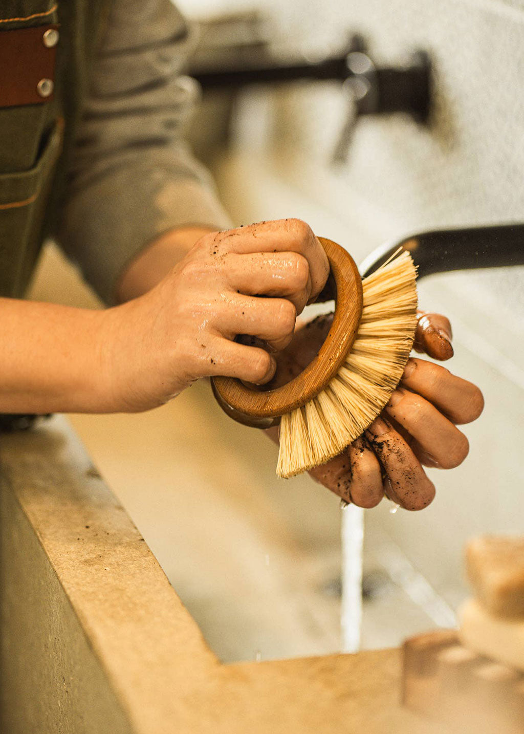 Hand & Nail Bamboo Scrub Brush