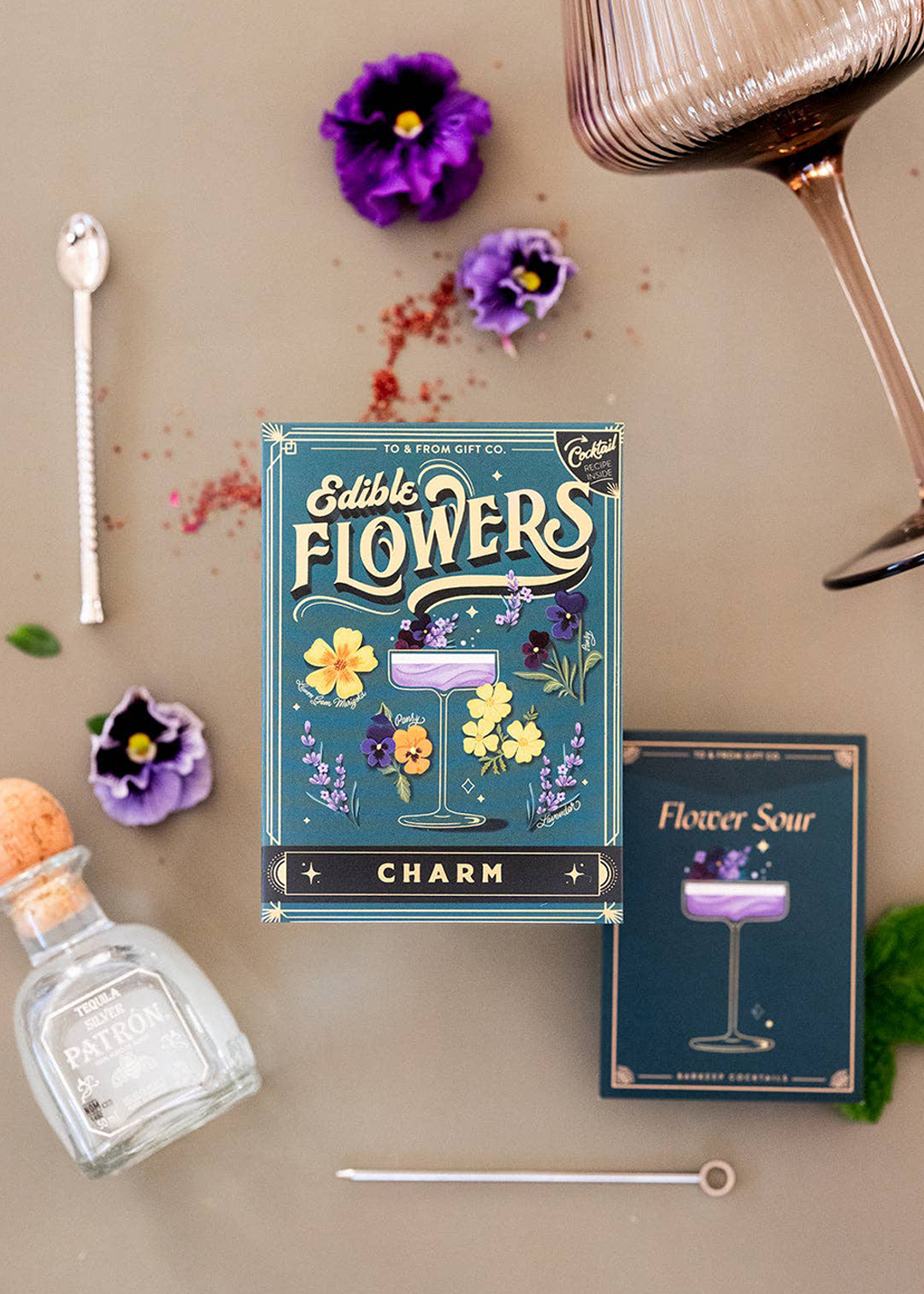 Edible Flowers Seed Packet & Cocktail Recipe