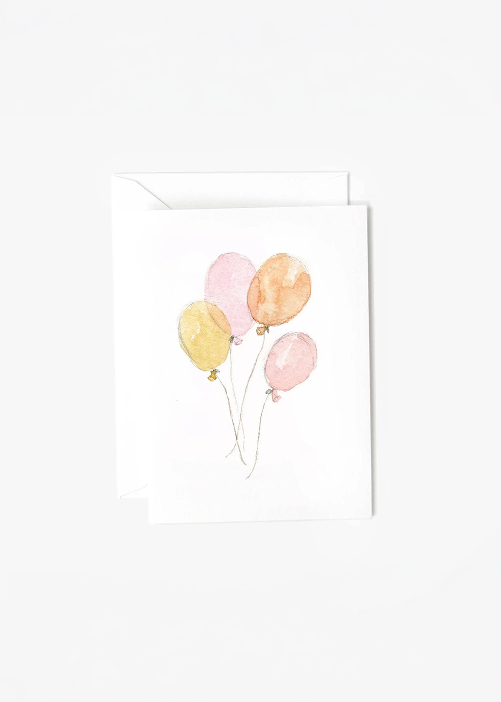 Pink balloons mini enclosure notecard