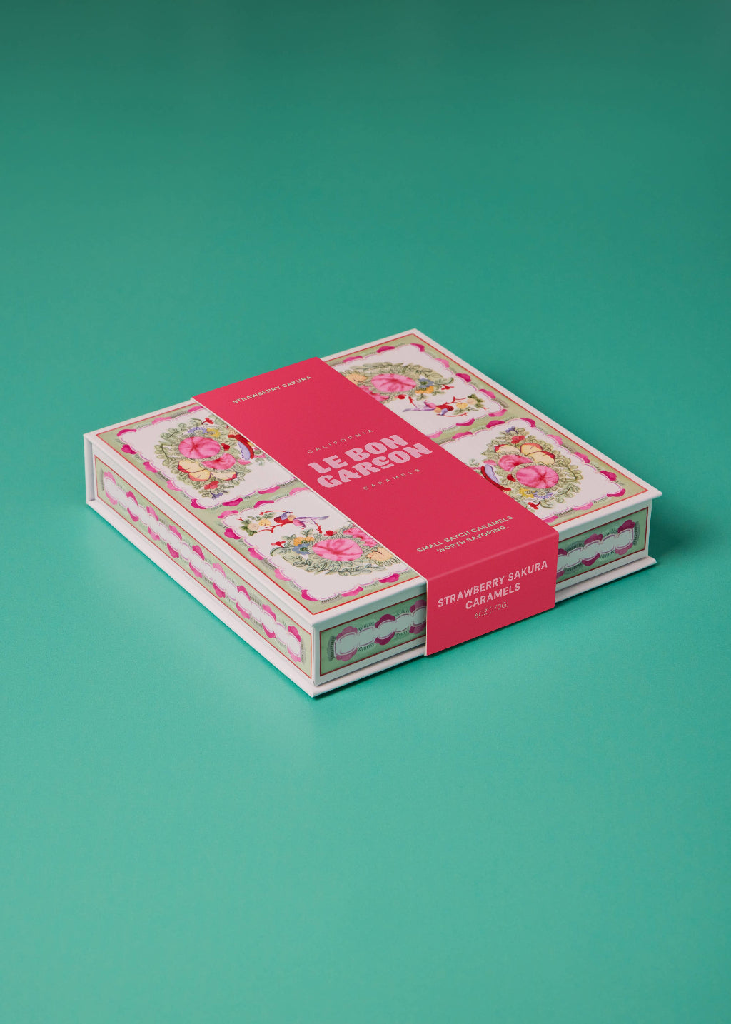 Strawberry Sakura Caramels| Pink Floral 6oz