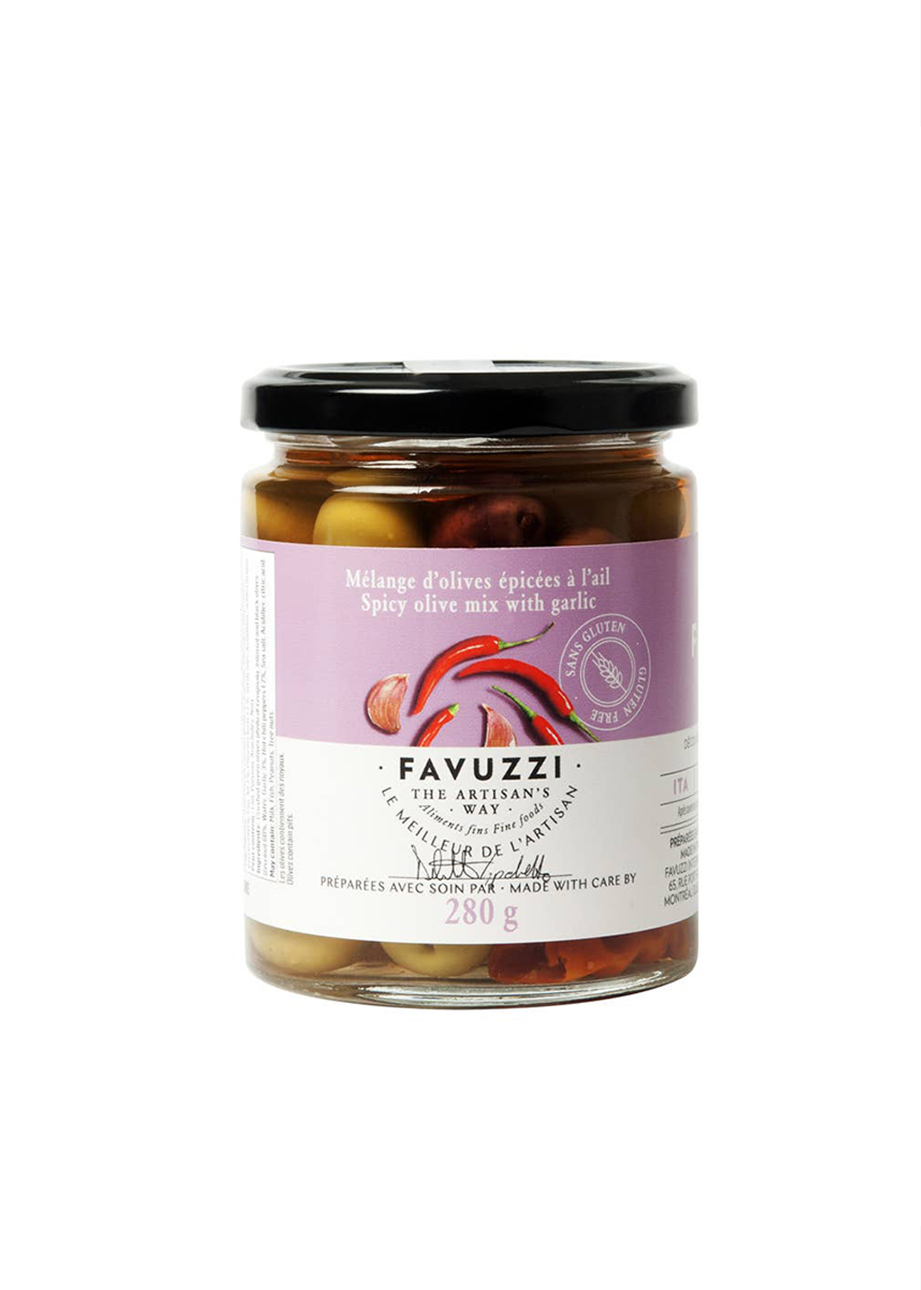 Spicy Olive Mix With Garlic