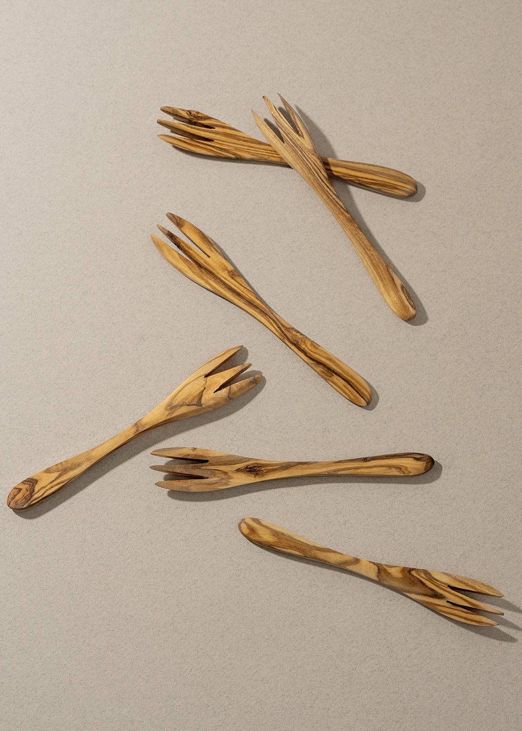 Olive Wood Tapas Fork 5"