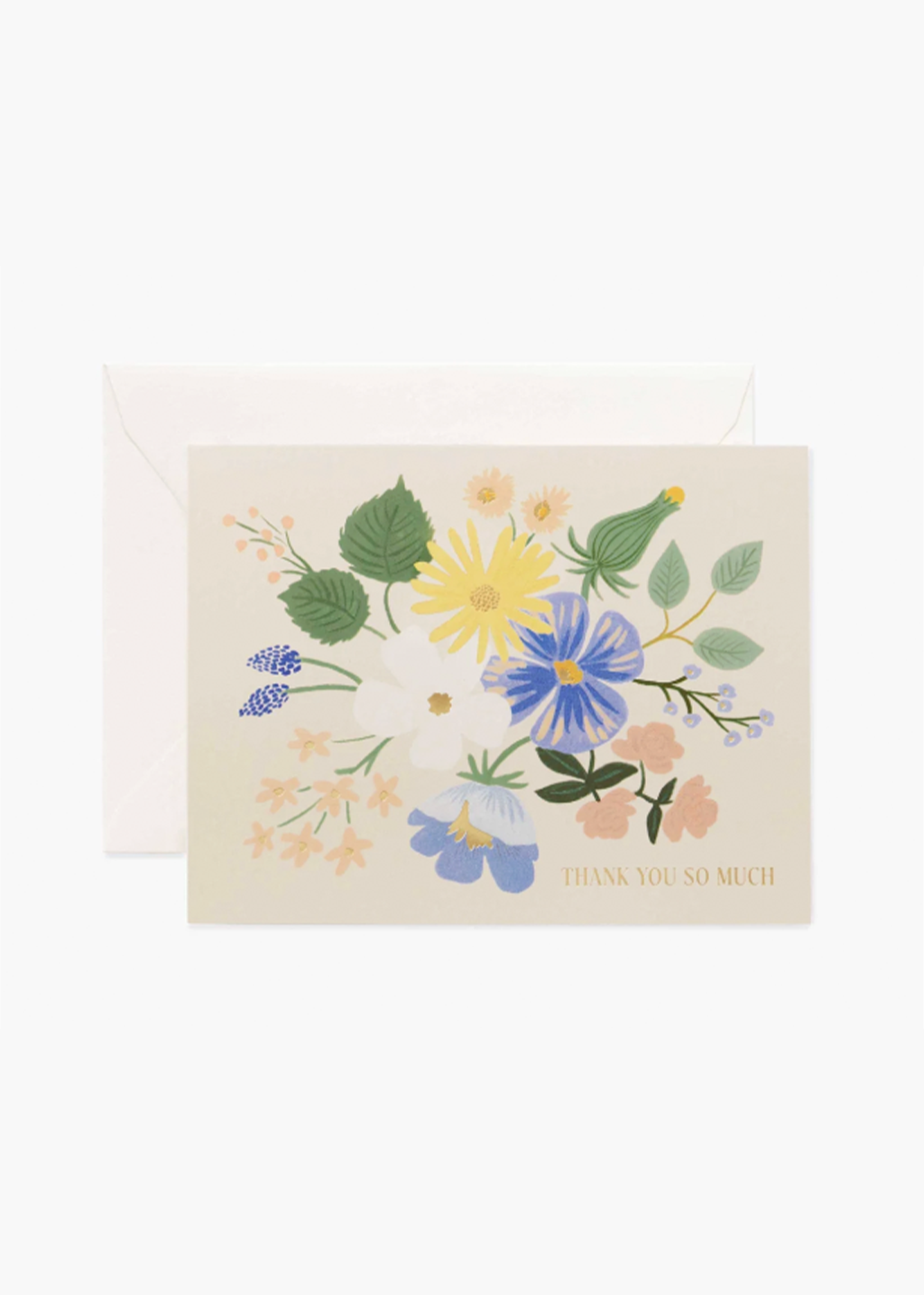 Garden Party Blue Thank You Card