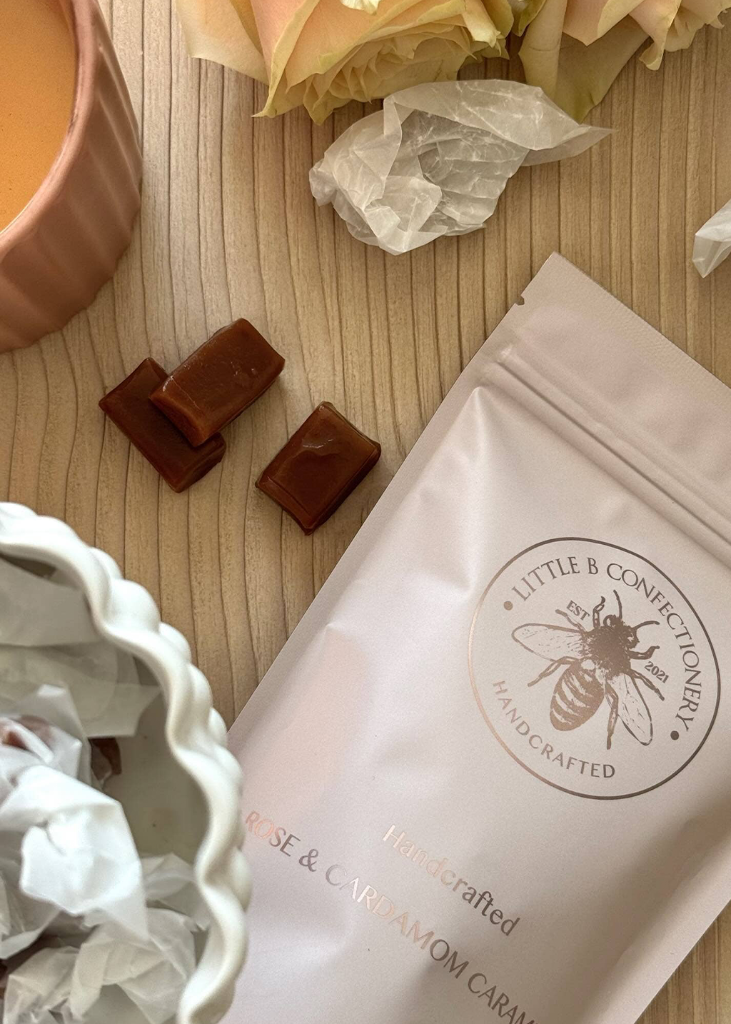 Rose & Cardamom Caramels