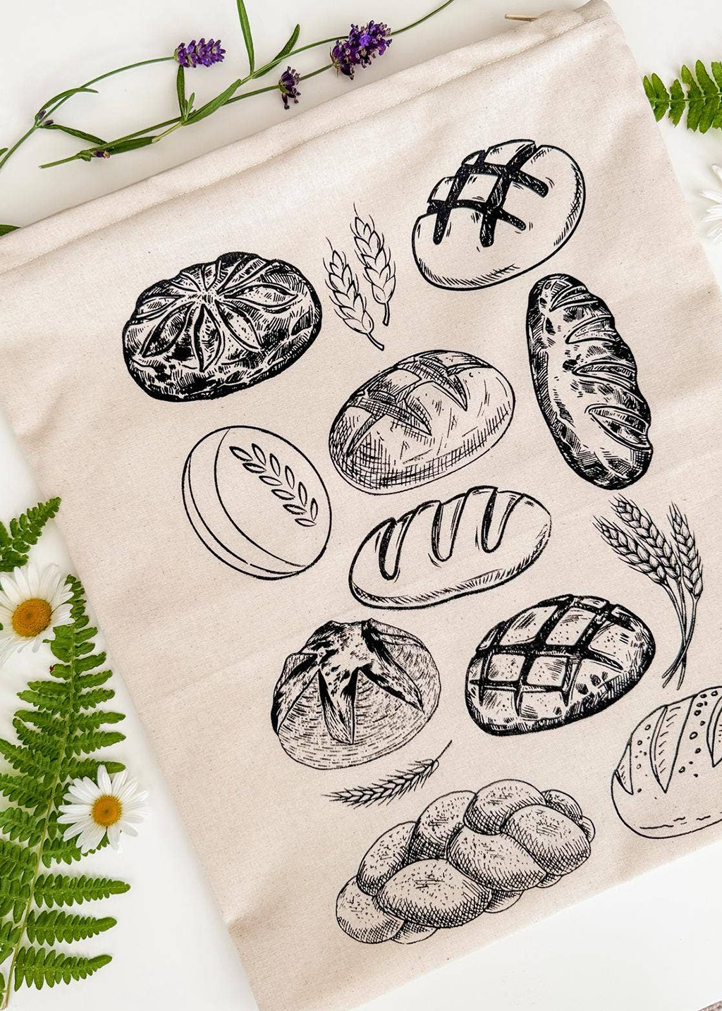 Lined Bread Storage Bag | Loaves of Bread
