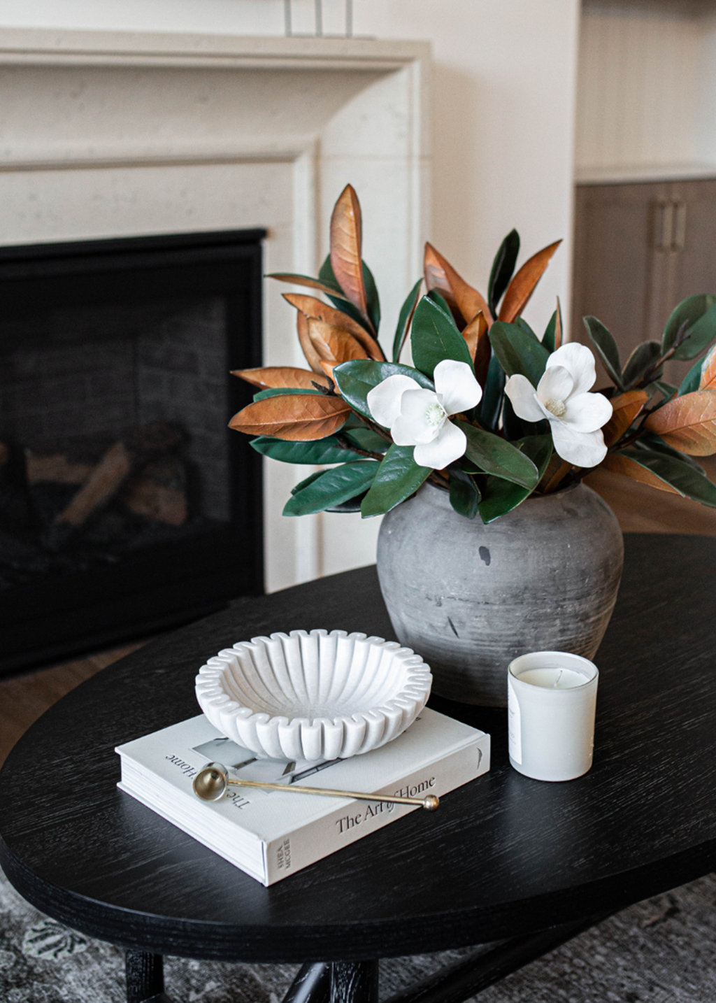 Marble Fluted Scalloped Bowl | M
