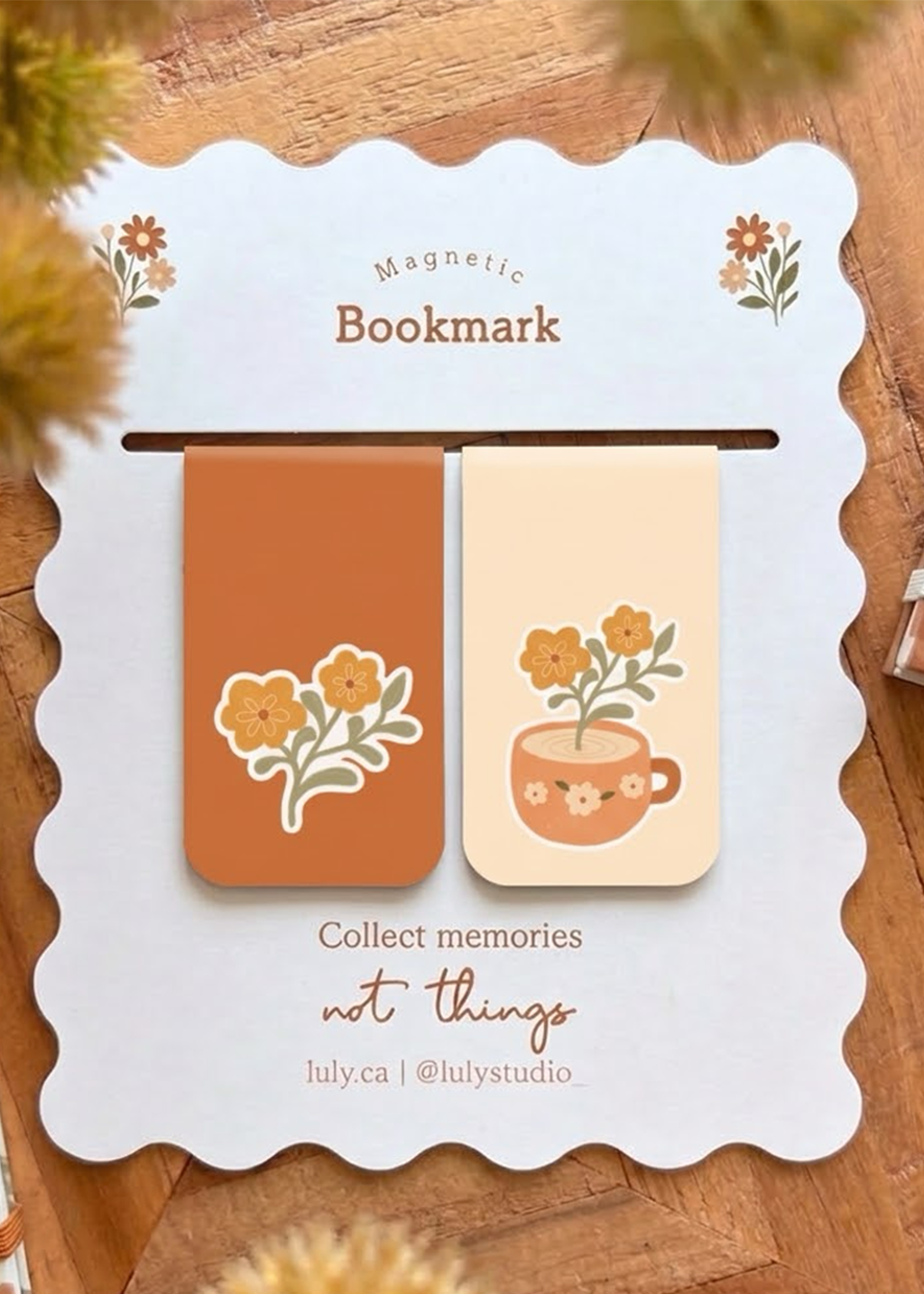Magnetic Bookmarks 2pk | Tea & Flowers