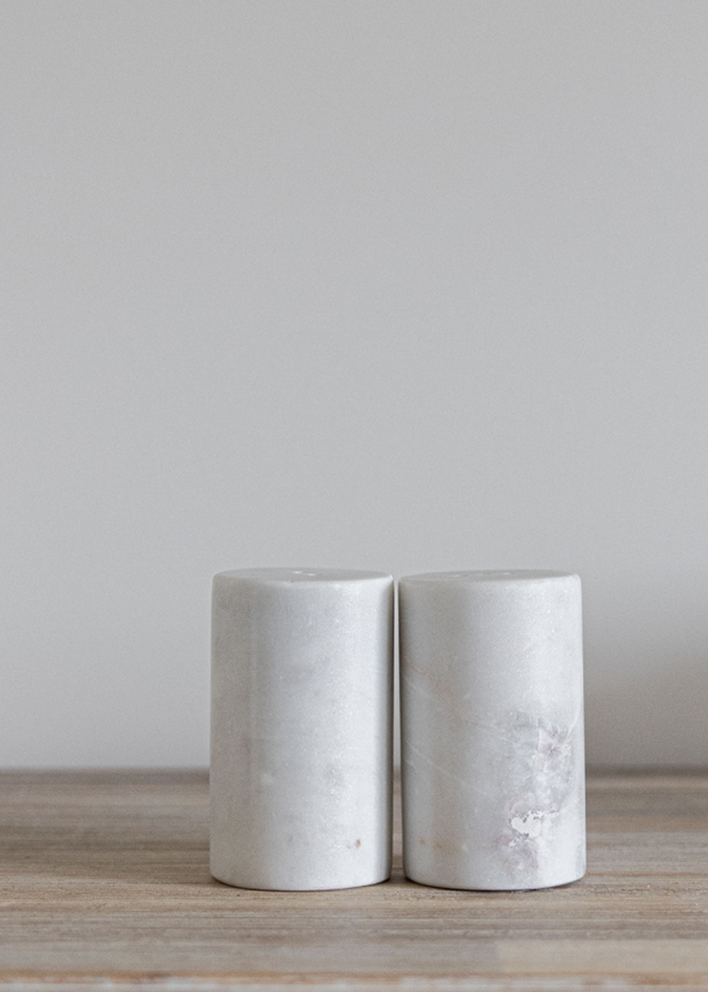White Marble Salt & Pepper Shakers
