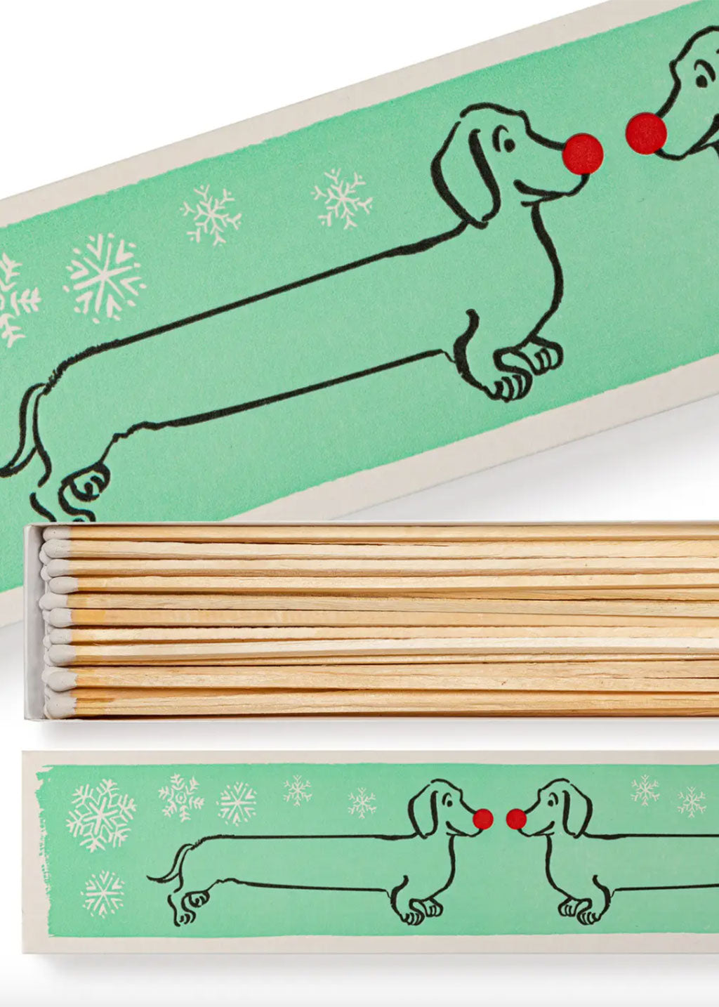Holiday Dachsunds Long Matchbox