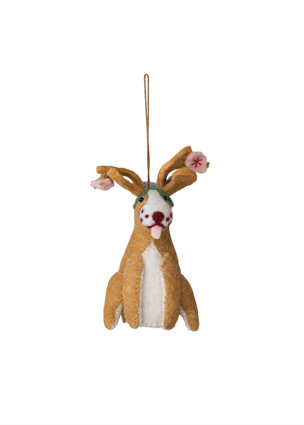 Handmade Wool Felt Moose Ornament