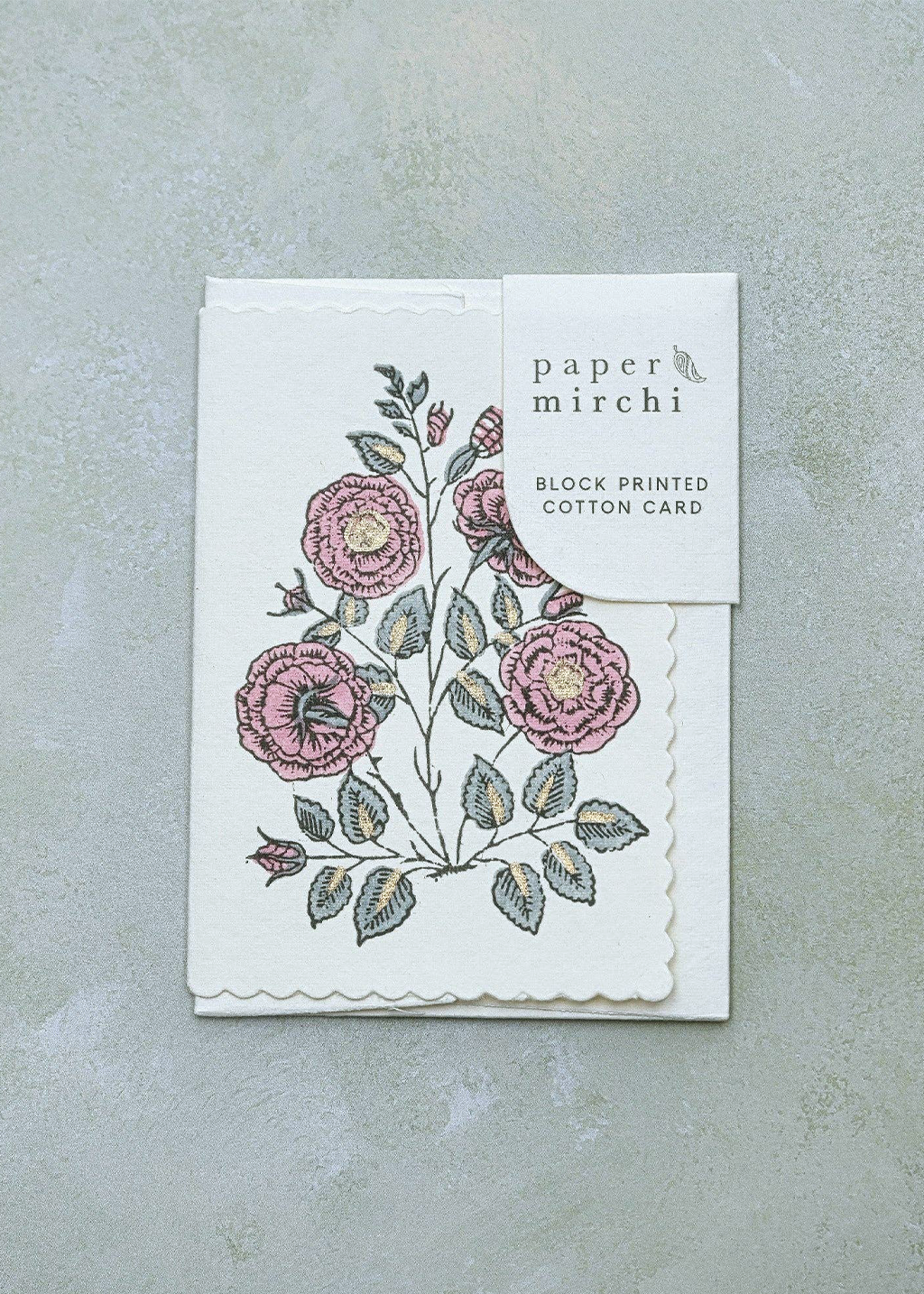 Block Printed Card
