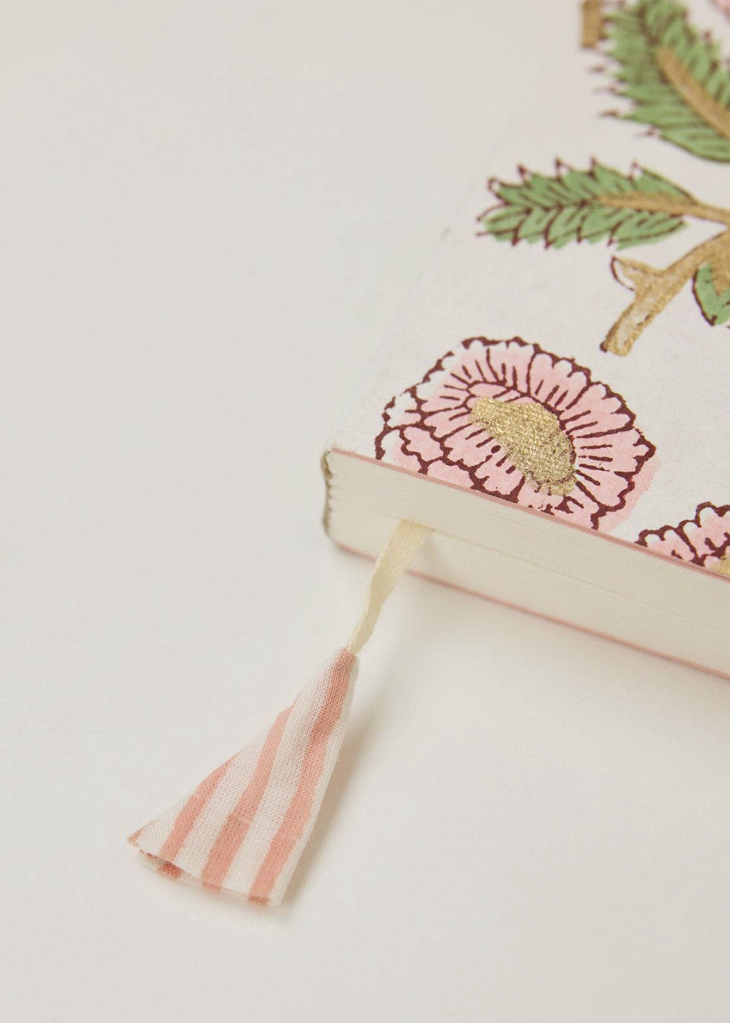 Block Print Ruled Notebook | Marigold Glitz Blush